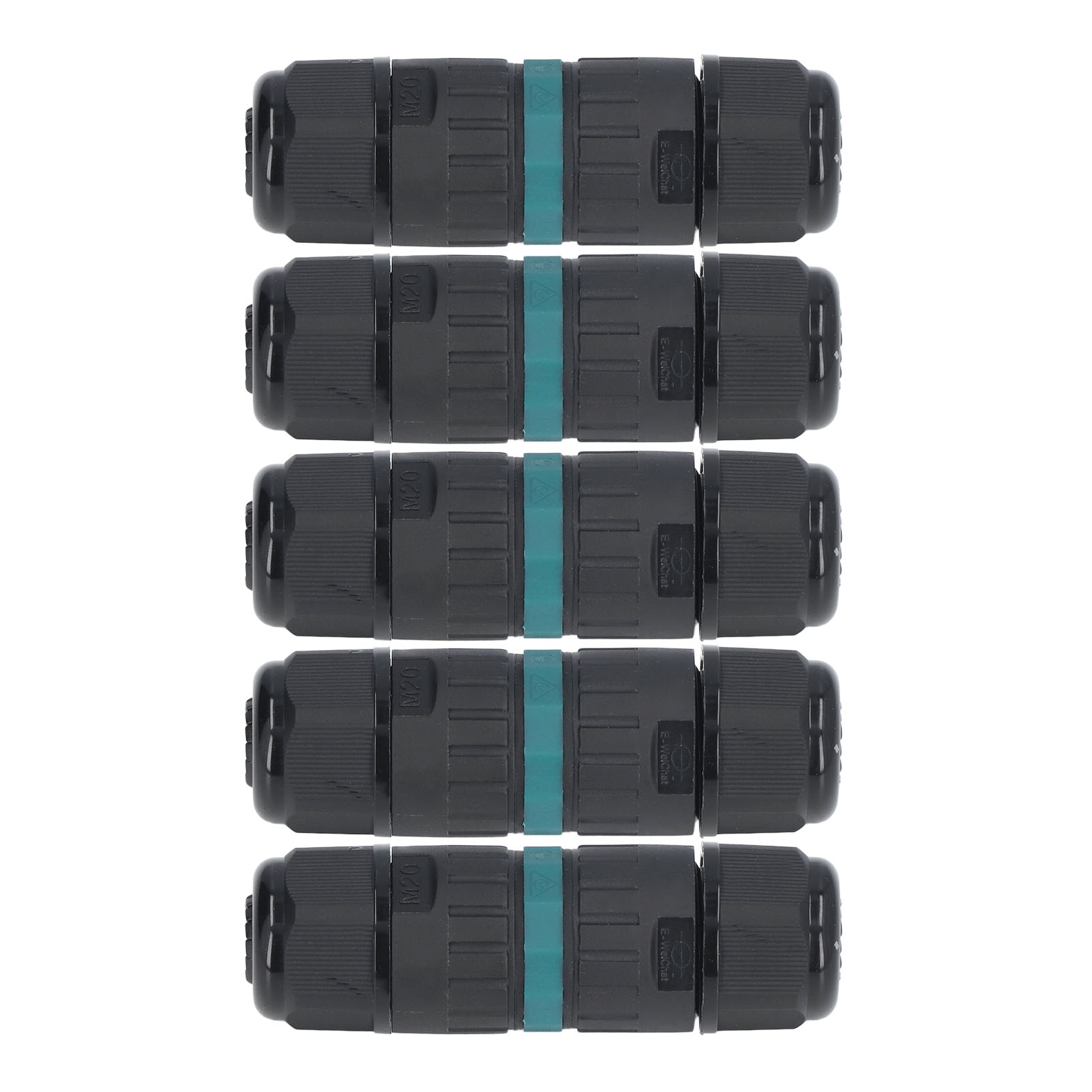 Packung Mit 5 Wasserdichten M20 Schnellanschlusssteckern Für Led-außenbeleuchtung (3 Pins, 9-12 Mm).