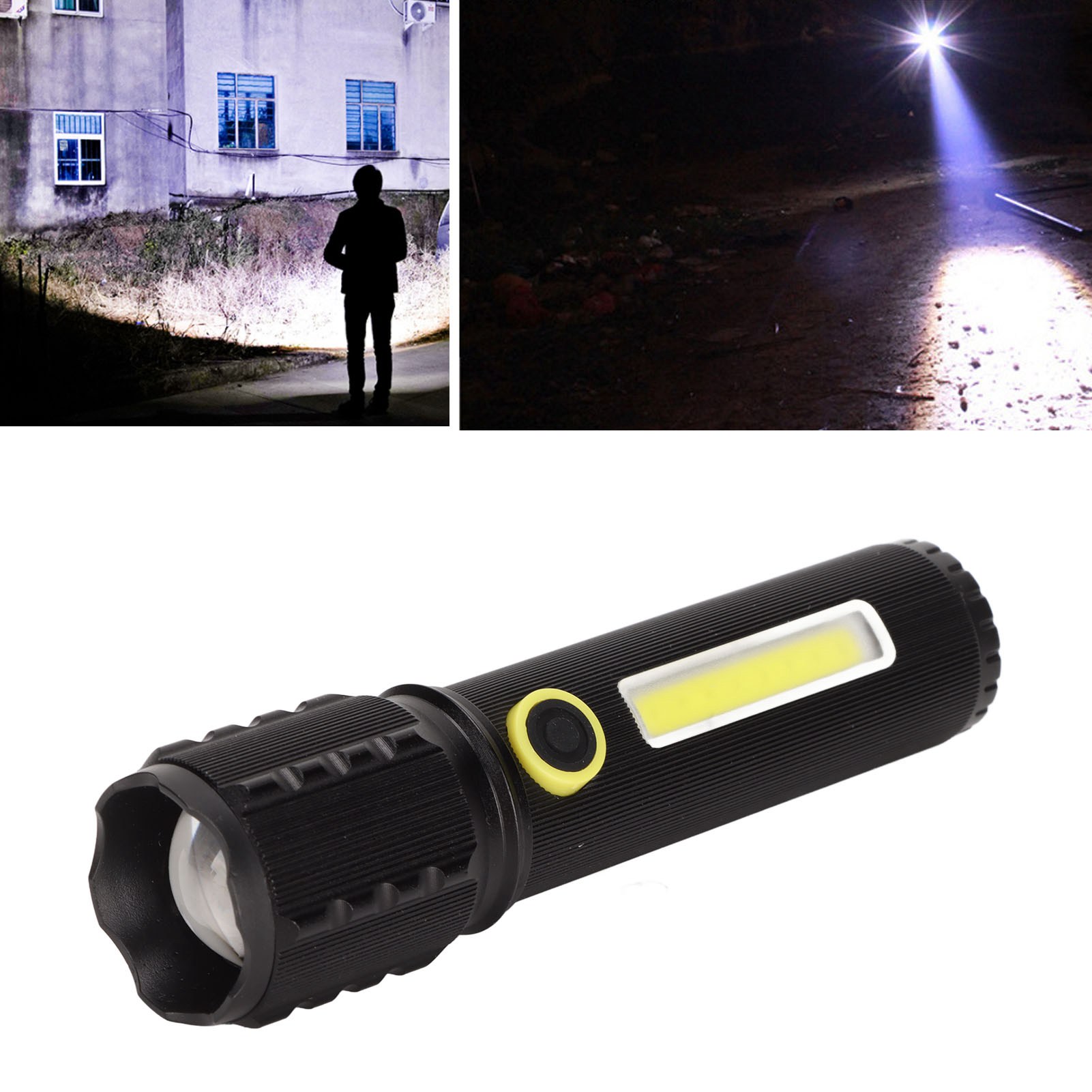 Mini-hochleistungstaschenlampe, Tragbare, Wiederaufladbare Taschenlampe Für Den Einsatz Zu Hause Und Im Freien, Mit Teleskopzoom Und Ultrahellem Licht.