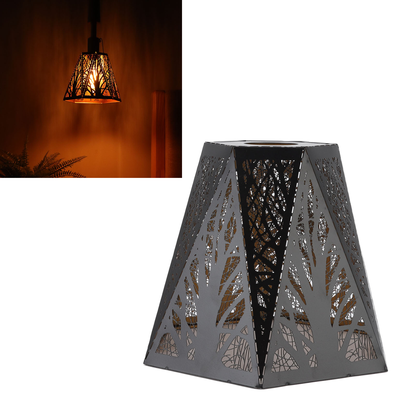 Lampenschirm Aus Schmiedeeisen E27/e26 Für Tischlampe, In Form Eines Baumes Geschnitzt, Zur Schlafzimmerdekoration.