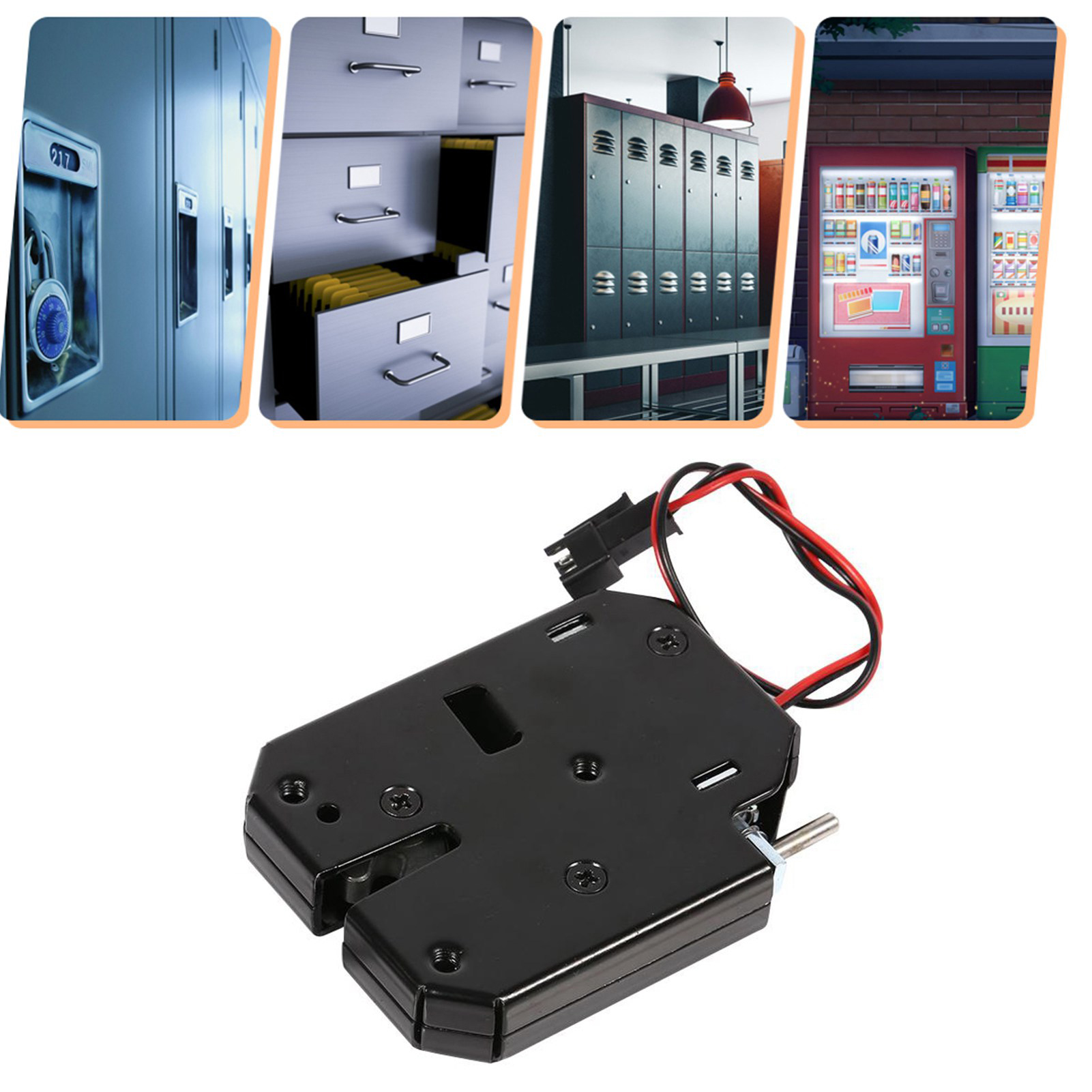 12v Dc 2a Elektromagnetischer Verriegelungsriegel Für Schrank, Schublade Oder Spind, Aus Schwarzem Kohlenstoffstahl