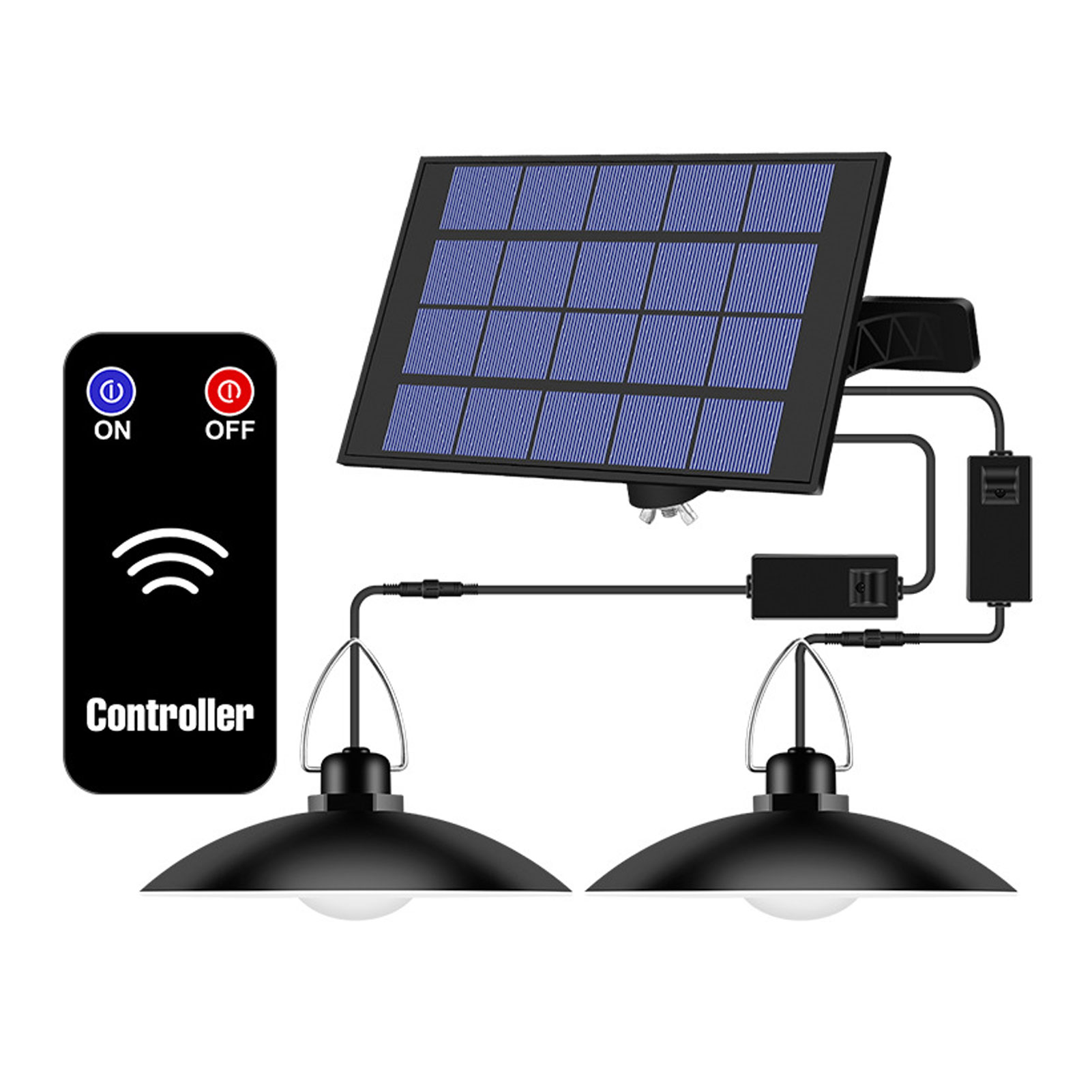 Led-solar-pendelleuchte, Einzel- Oder Doppel-solar-pendelleuchte, Geteilte Außen-pendelleuchte, Gartenbeleuchtung, Wasserdicht, Lichtsensor, Energiesparende Solarlampe