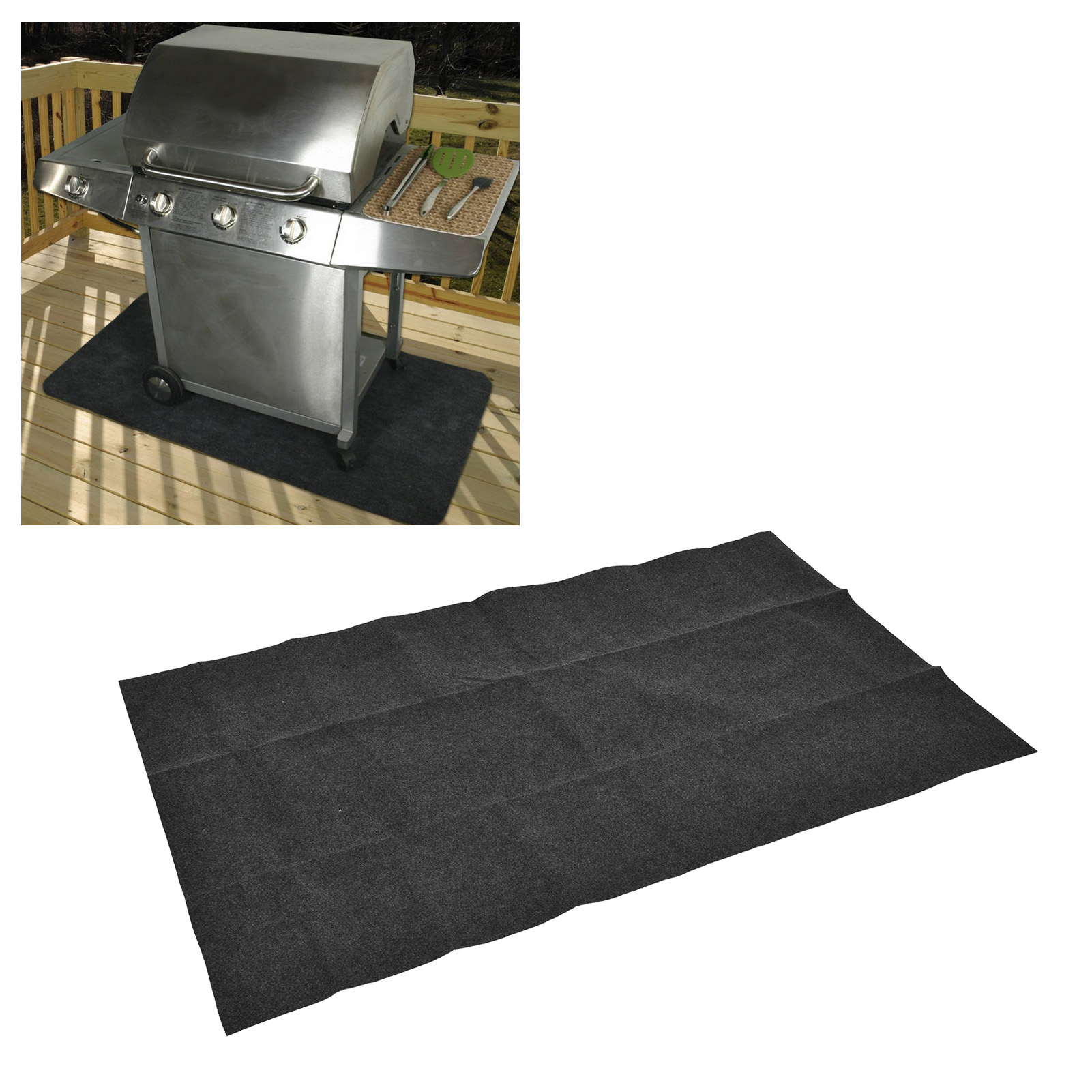 Feuerfeste Grillmatte Für Den Außenbereich, Ölbeständige Grillmatte, Ideal Für Camping Und Wandern, 152 X 91 Cm (rechtwinklig)