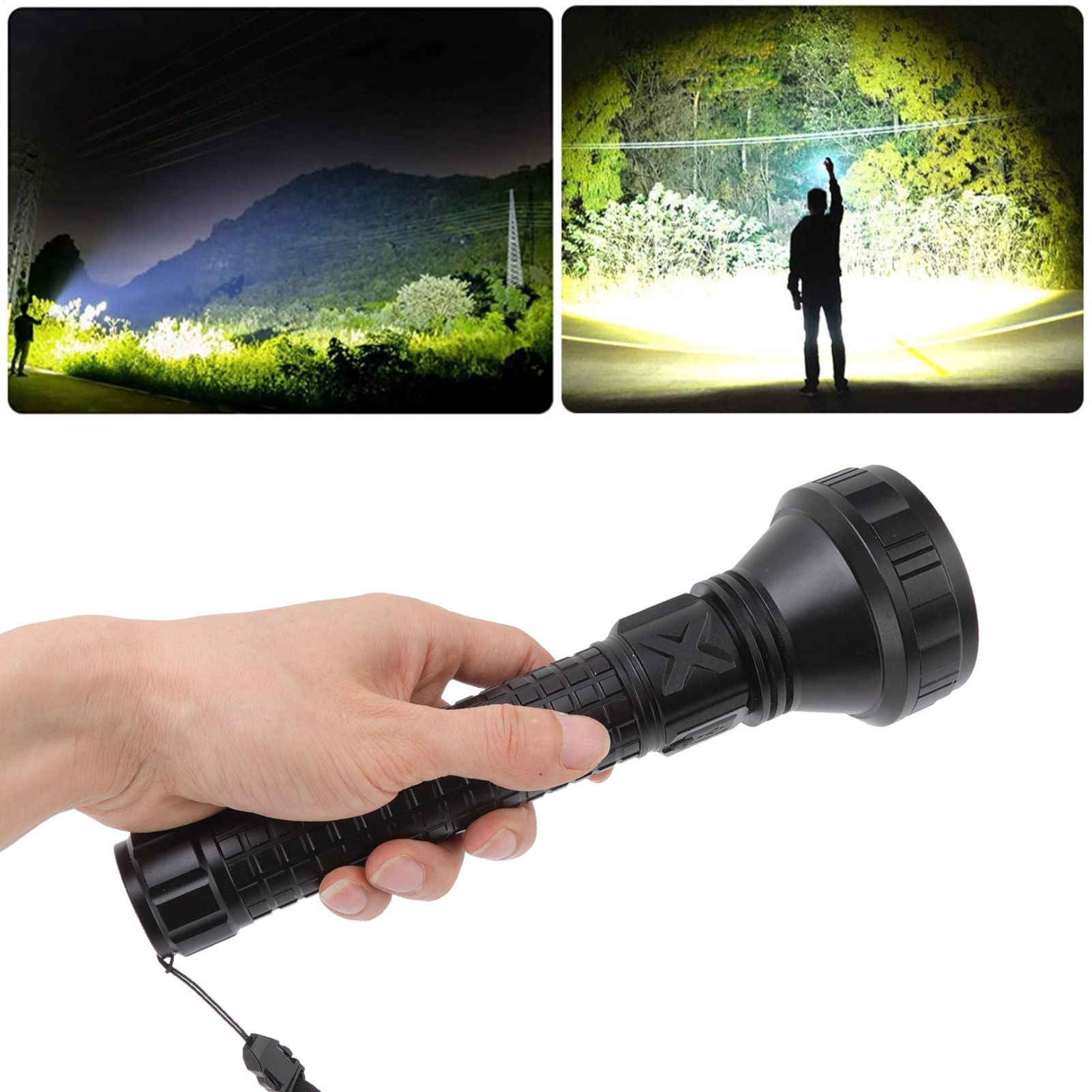 Die Sst40 Ist Eine Leistungsstarke, Weitreichende Taschenlampe Aus Aluminiumlegierung Mit 10.800 Mah, Drei Leuchtmodi, Wasserdicht Und Ideal Für Outdoor-aktivitäten, Abenteuer, Reisen, Wandern, Campin