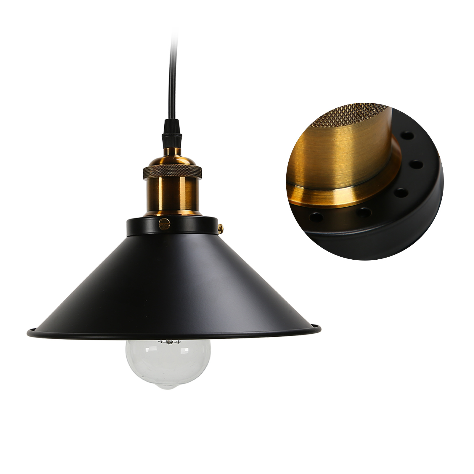 Minimalistische E27-deckenleuchte Im Retro-industrie-stil Aus Schwarzem Eisen, Landhausstil, Metallkäfig, Ideal Für Flur, Küche Oder Treppenhaus.