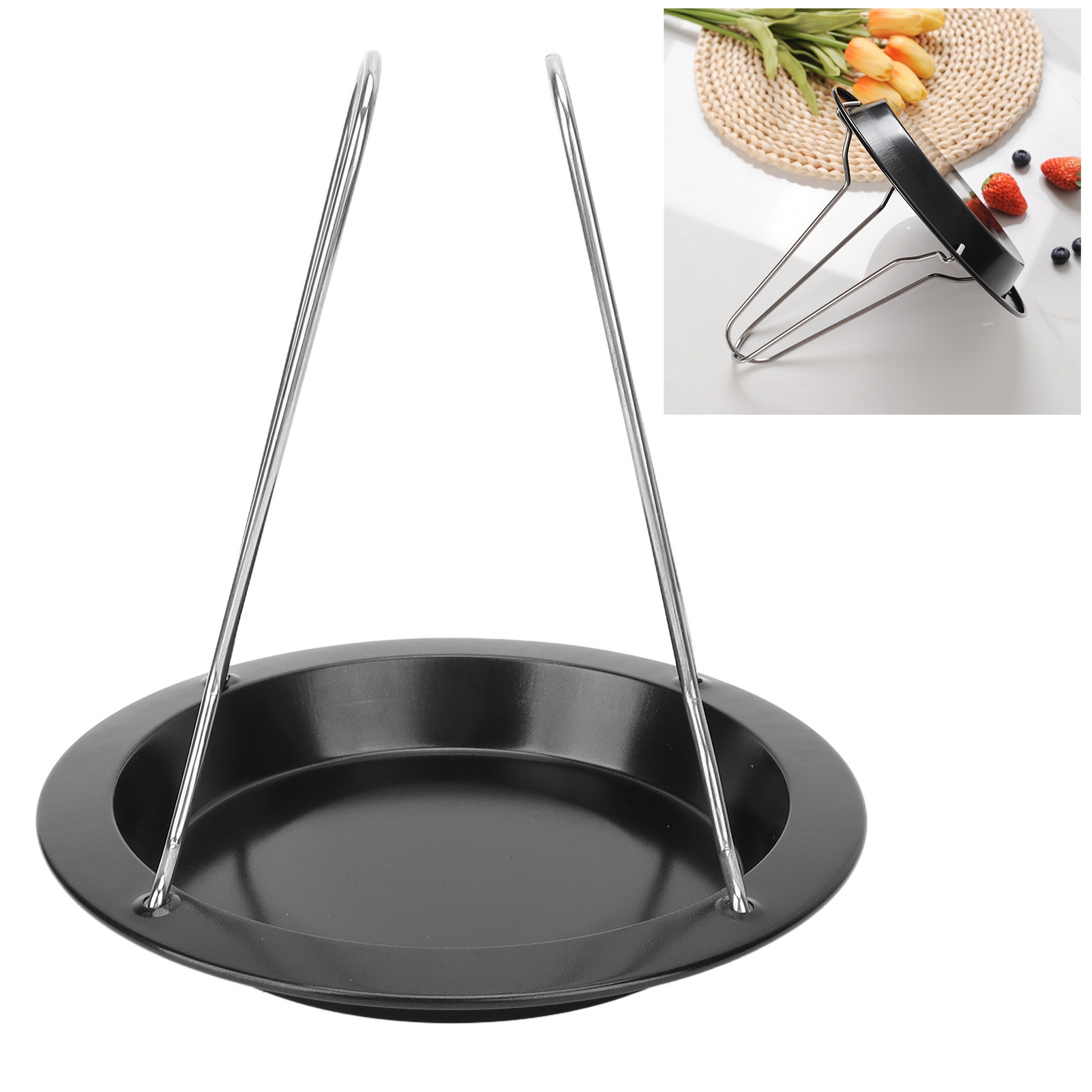 Tragbarer Und Kreativer Hähnchenspießständer Aus Edelstahl Für Outdoor-camping, Grillabende In Der Küche Und Zum Grillen Von Fleisch.
