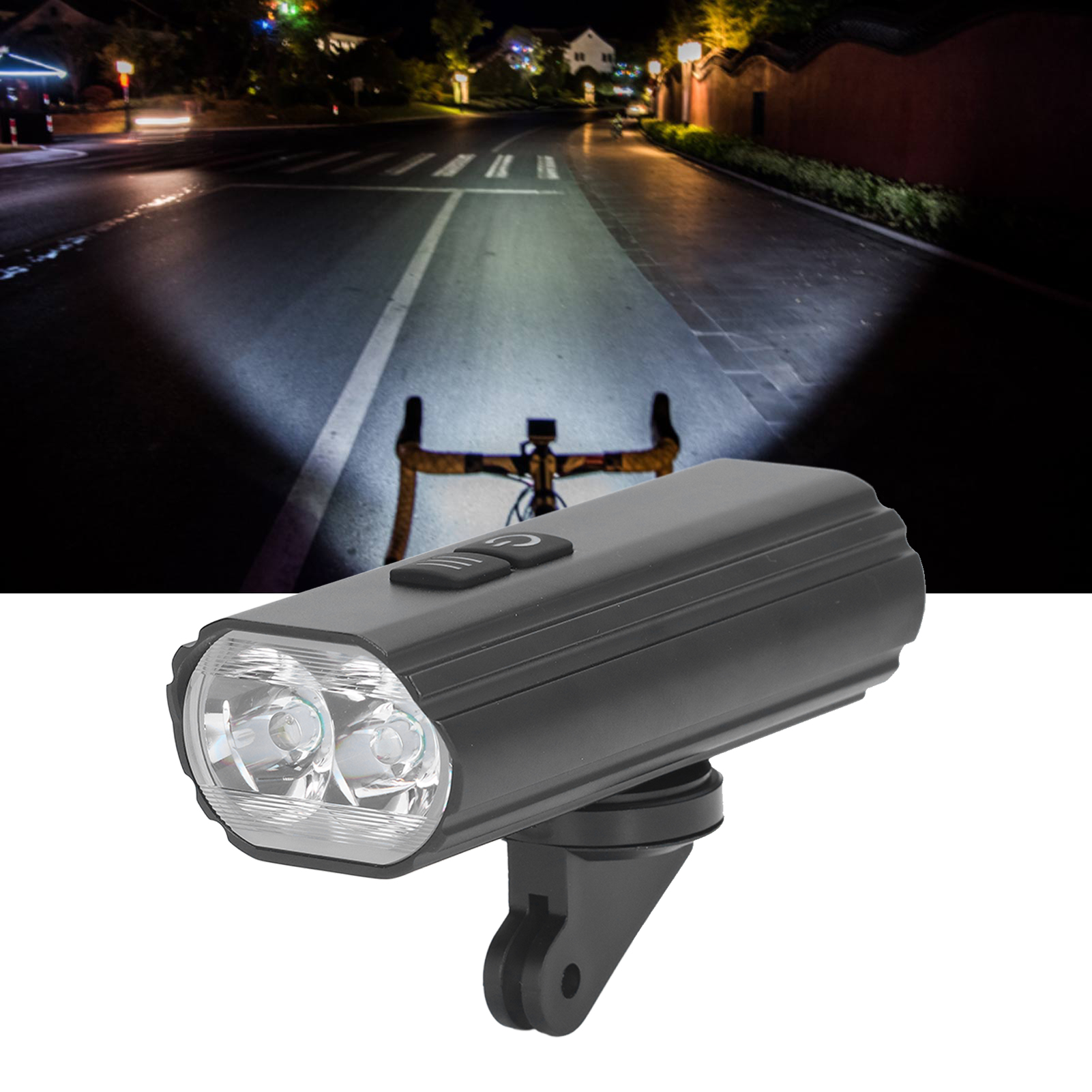 2-led-fahrradscheinwerfer Mit Usb-ladefunktion, Hoher Helligkeit, Fünf Beleuchtungsmodi, Leistungsstarkes Licht Für Nachtfahrten.
