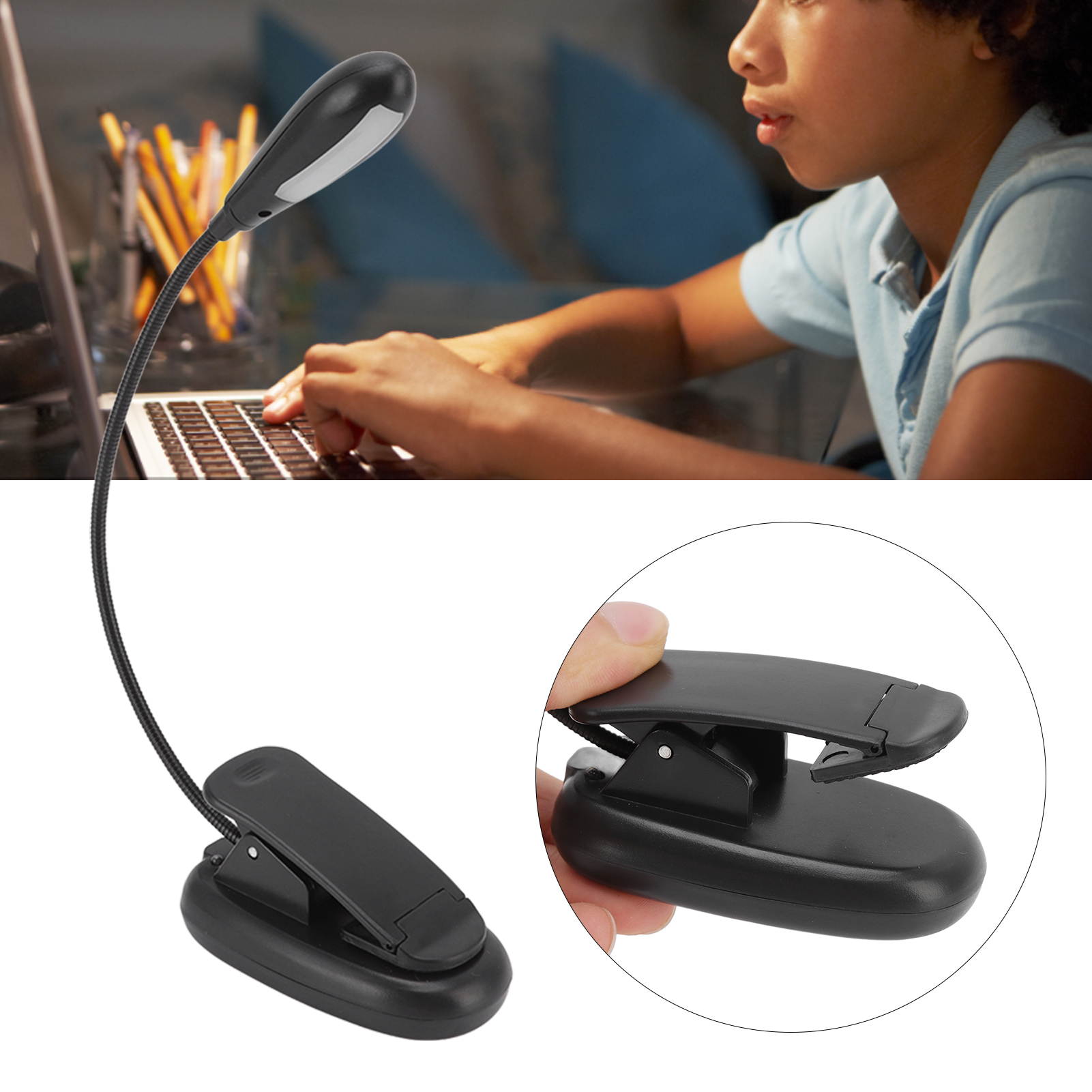 Led-klemmleuchte Für Schreibtisch, Leselampe, Leselampe Für Studentenwohnheim, Klavierlampe, Wiederaufladbare Notenclip-lampe Mit Usb-anschluss