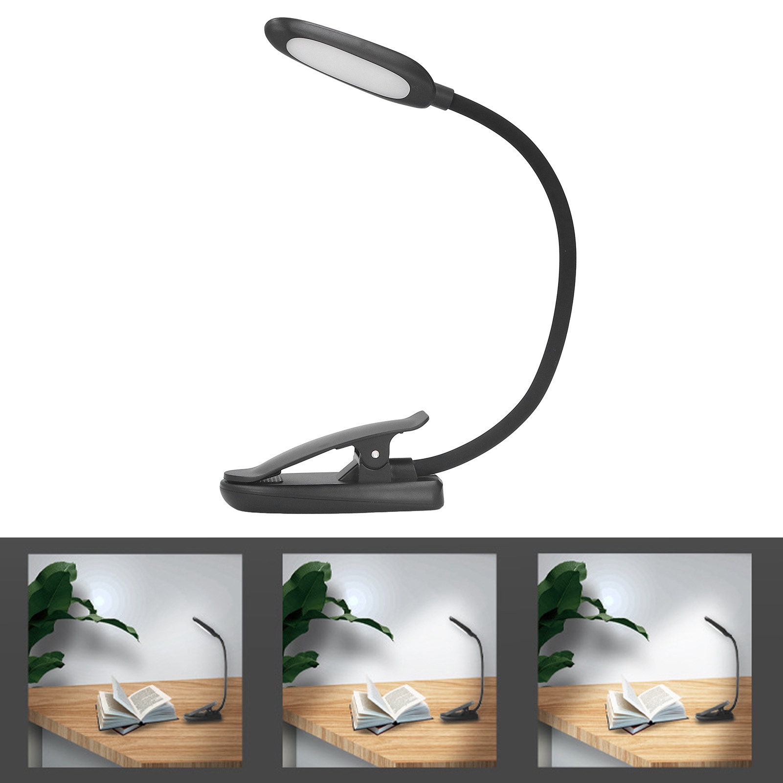 Mini-led-klemmleuchte, Augenschonendes, Weiches Led-leselicht, Kleine, Per Usb Aufladbare Leseleuchte, Tragbare Klemmleuchte