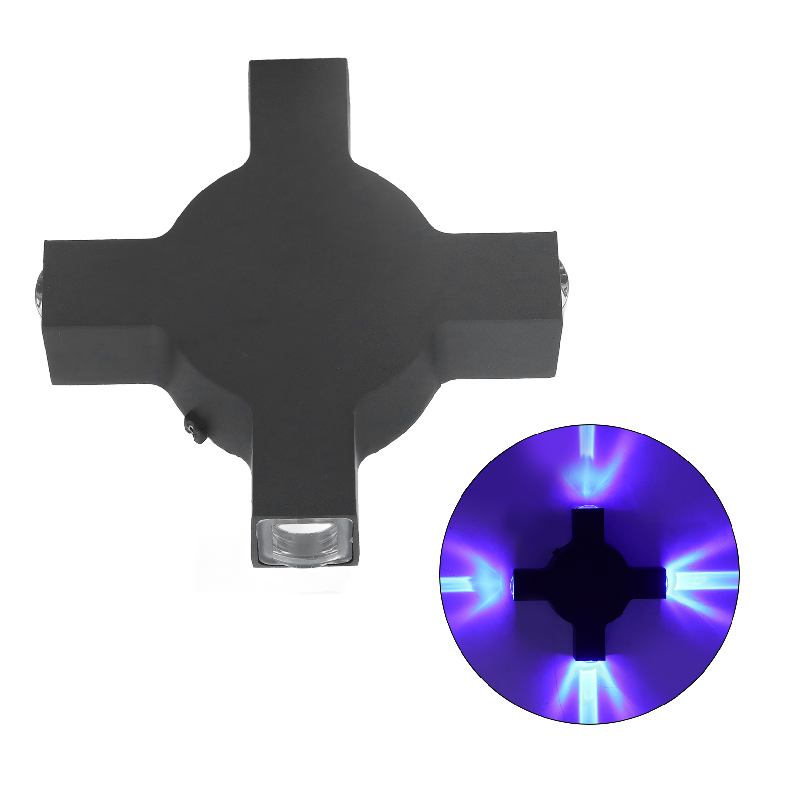 4w Led-wandleuchte Mit Dekorativem Linearem Lichtstrahl Aus 4 Leds, Feuchtigkeitsbeständige Außenbeleuchtung Für Wohnzimmer, Flur, Garten, Außenwand, Moderne Minimalistische Kreative Beleuchtung, Blau