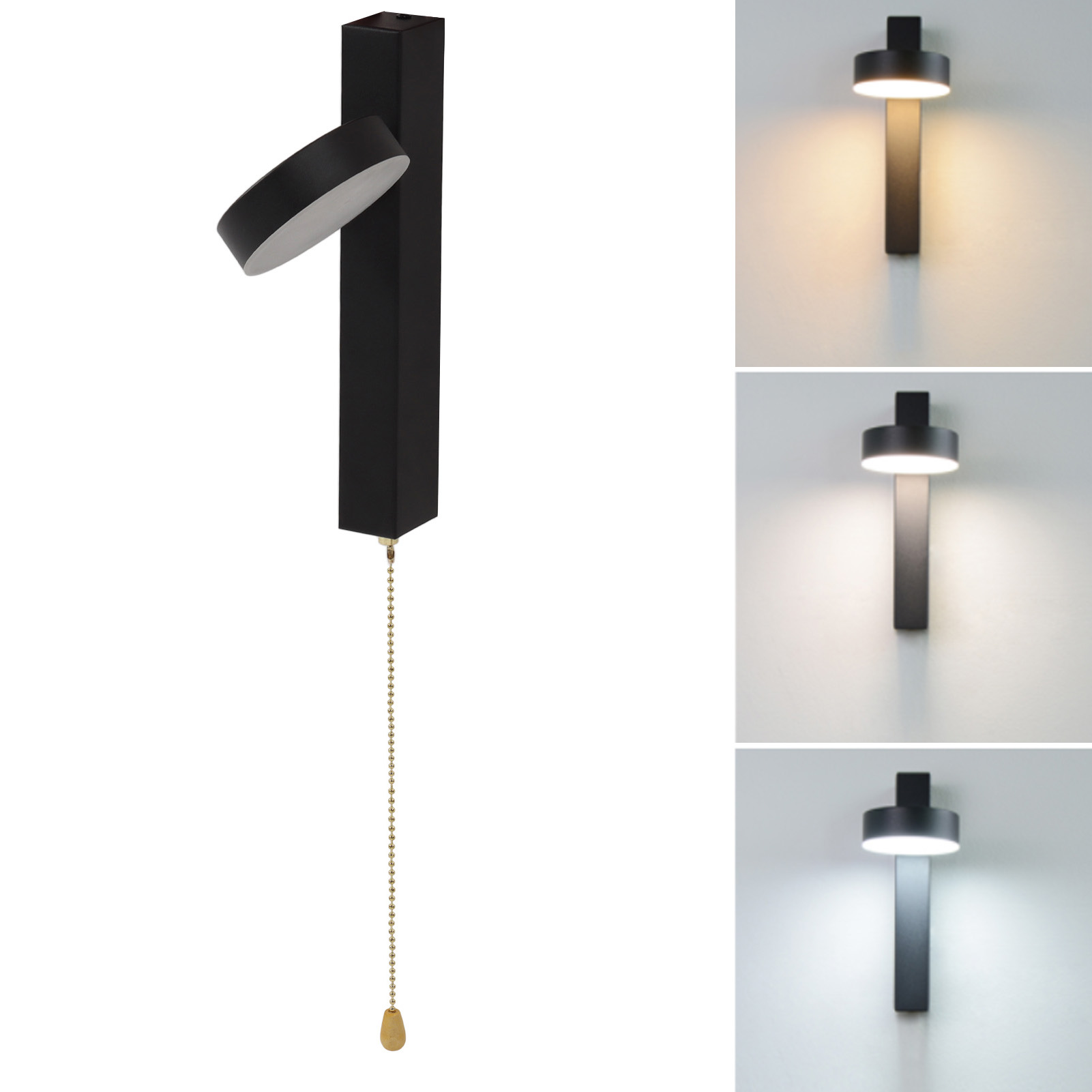 Moderne Minimalistische Skandinavische Wandleuchte Mit 3 Farbtemperaturen Und Schnellschalter, Geeignet Für Wohnzimmer, Leseecke, Flur, Schlafzimmer Und Nachttisch.
