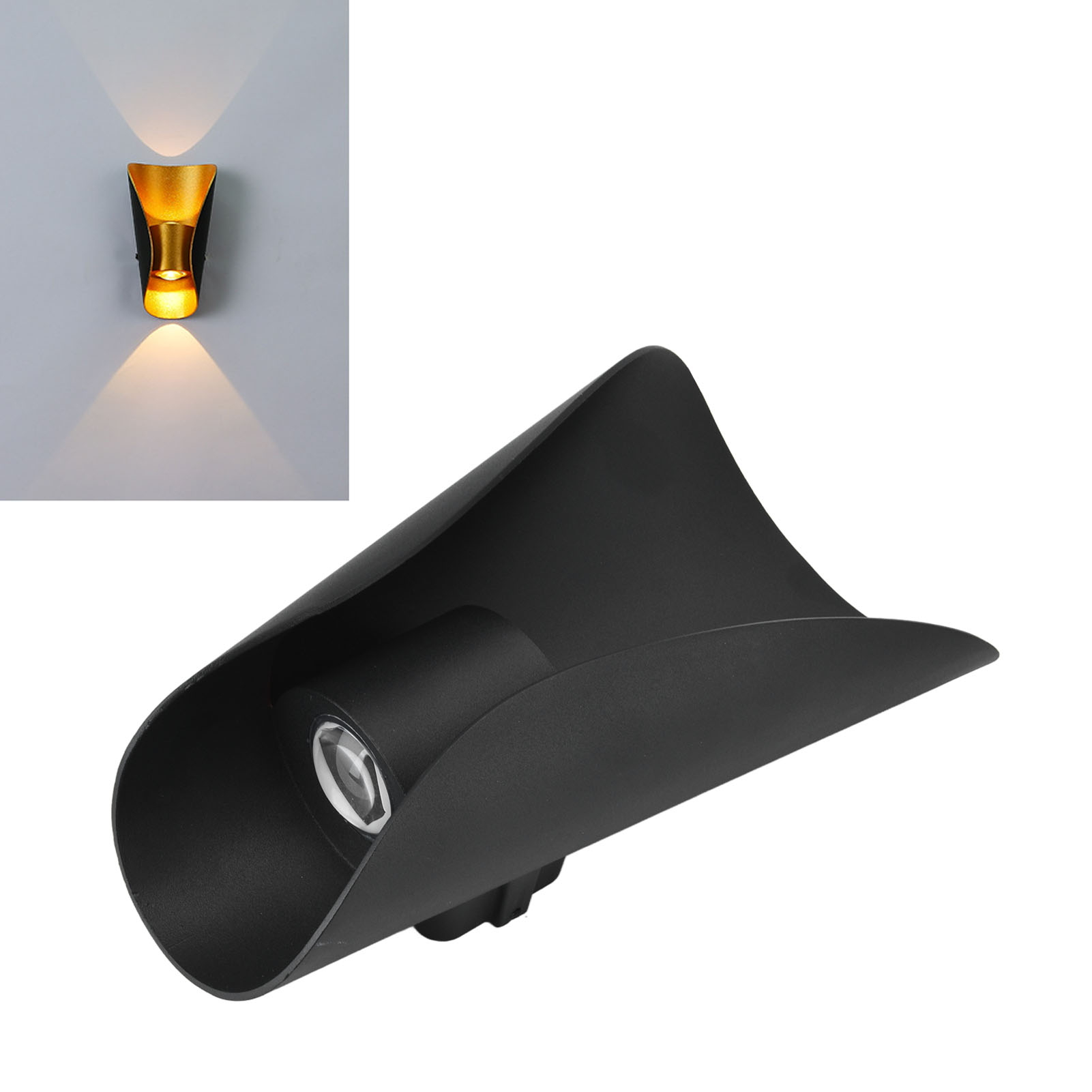Led-außenwandleuchte, Minimalistischer Nordischer Stil, Beleuchtung Von Oben Und Unten, Wasserdicht, Ideal Für Flure, Türen Und Terrassen.
