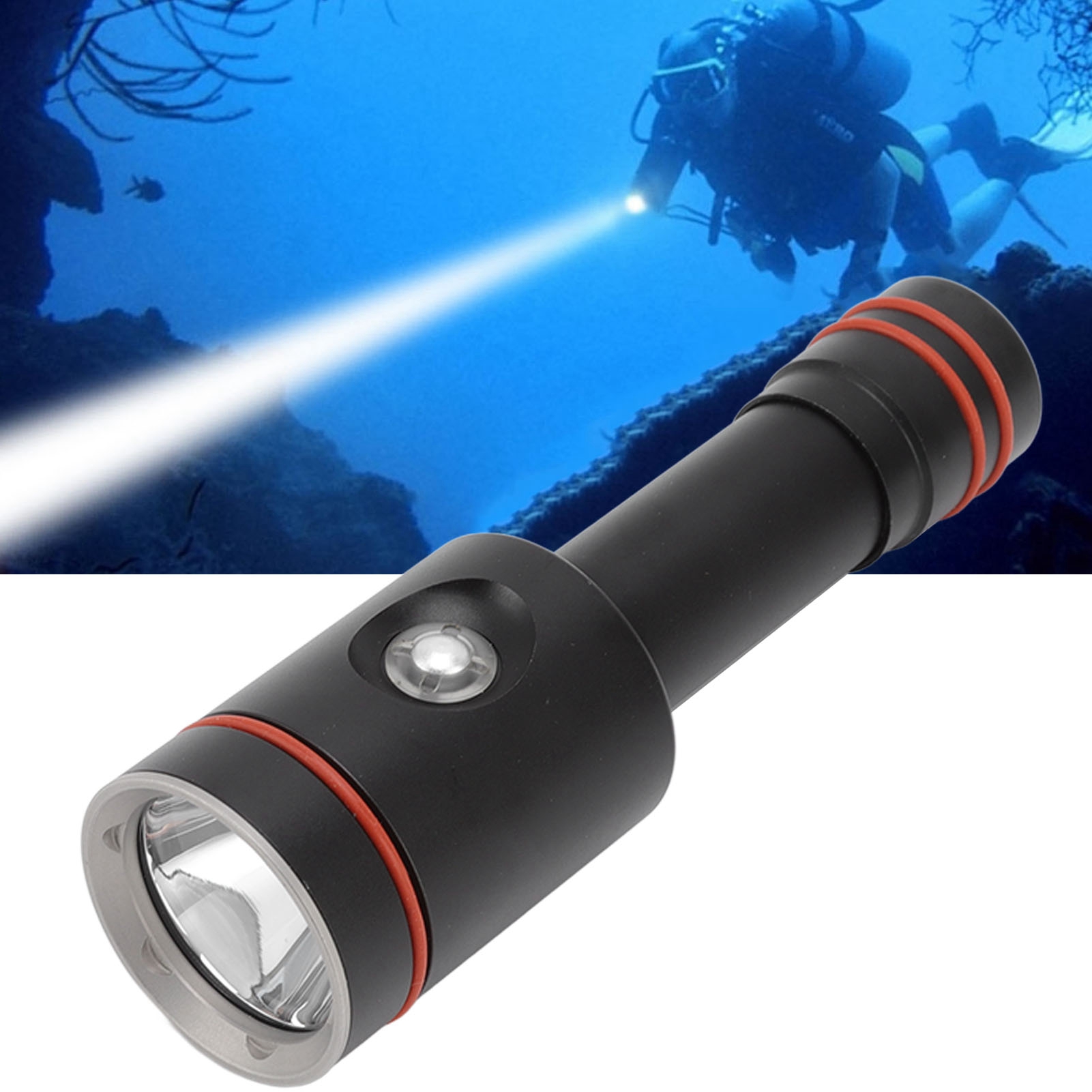 L2 Tauchlampe, 5000 Lm Tragbare Unterwasserbeleuchtung Für Unterwasserfotografie Und -beleuchtung, Tauchreichweite Bis Zu 100 M, Ipx8 Wasserdicht, Aus Aluminiumlegierung.