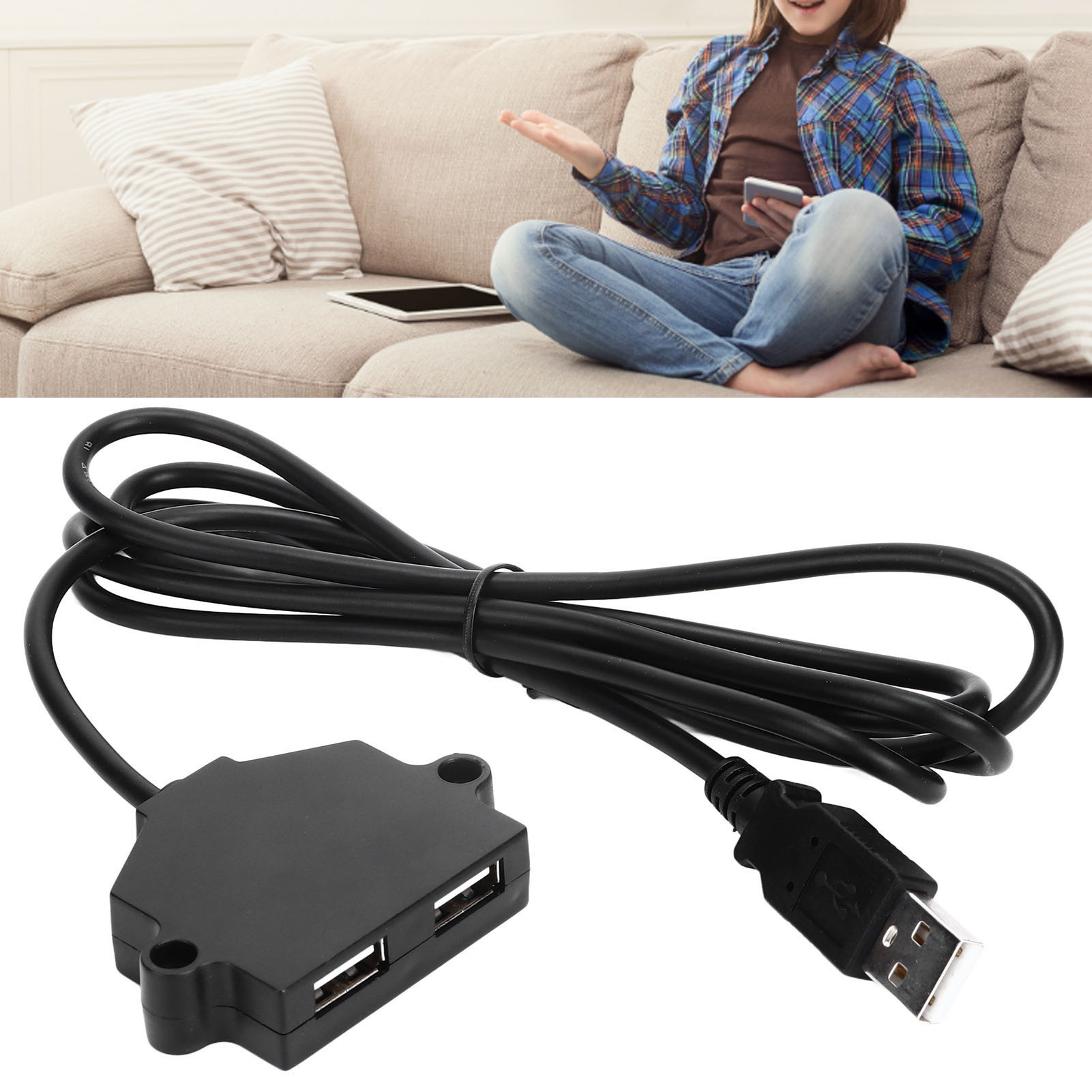 Ladegerät Für Sofas, Möbel, Geräte Und Elektronisches Zubehör 1,5 M Langer Doppel-usb-ladestecker 5-v-eingang.