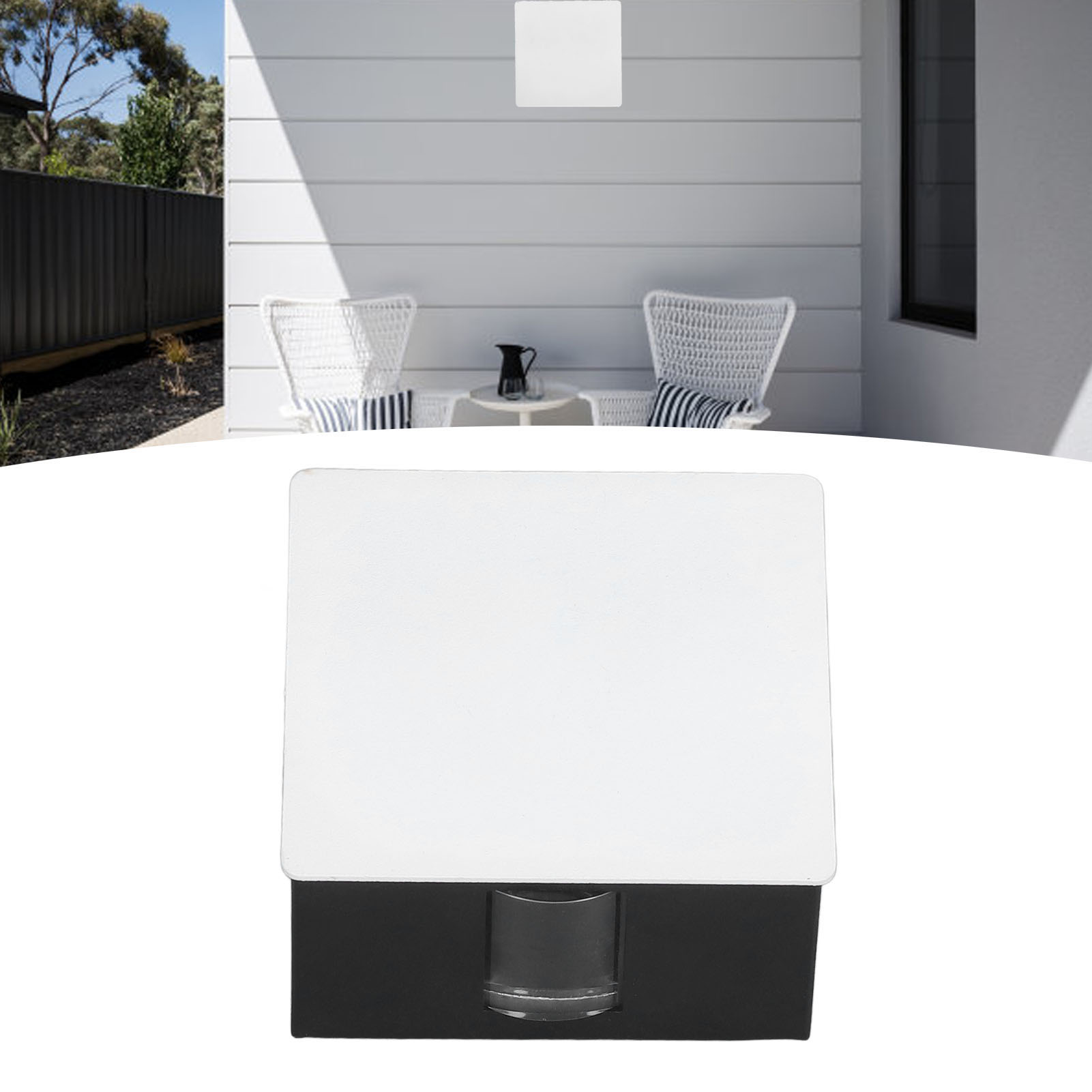Quadratische Led-wandleuchte, Lineare Lichtleiste, Dekorative Innenbeleuchtung Für Ktv, Nachttischstrahler, Dekorative Nachttisch-wandleuchte Für Hotelkorridore (weißes Gehäuse)
