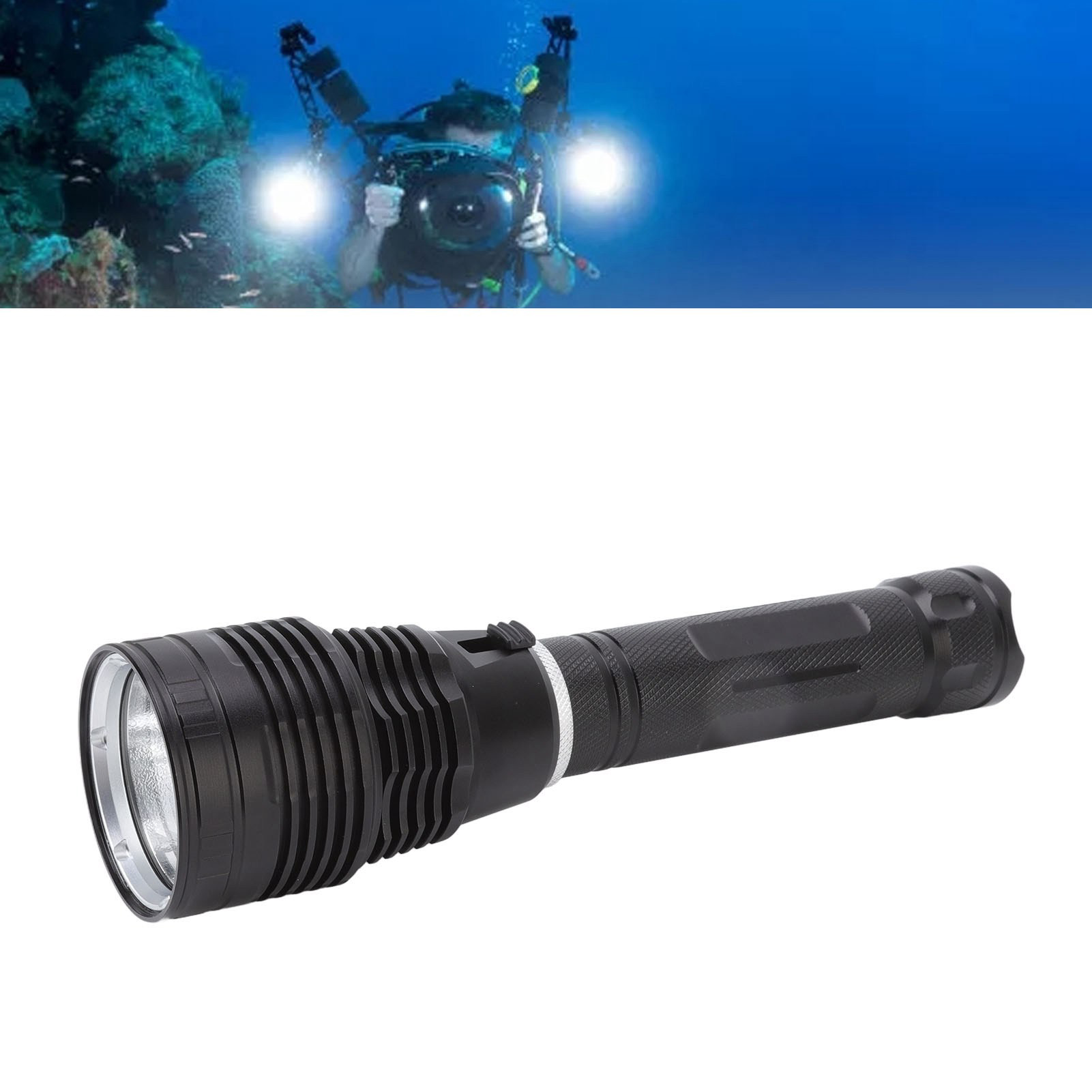 P70 Quad-core 10000lm Tauchlampe, Tragbare Unterwasserbeleuchtung Und Fotoleuchte, Wasserdicht Bis 100 M, Ipx8 Gehäuse Aus Aluminiumlegierung.