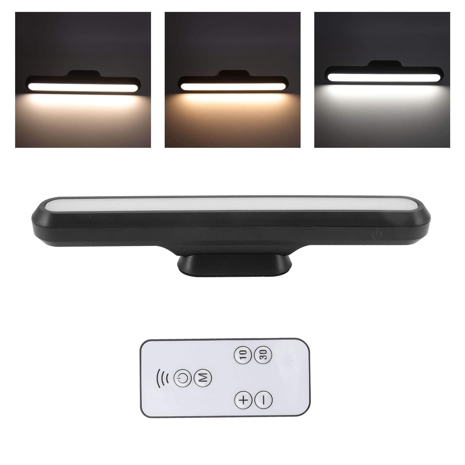 Wiederaufladbare Led-schreibtischleuchte Per Usb, Dimmbare, Schwarze Magnetische Leseleuchte, Batteriebetrieben, Berührungsempfindliche Schrankleuchte