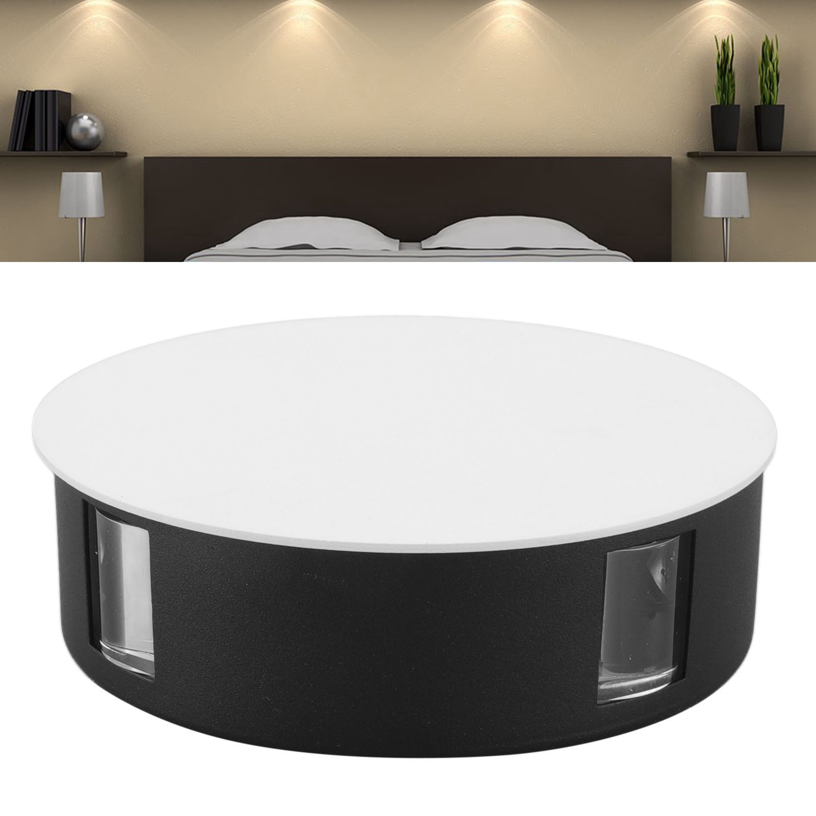 Kreative Und Personalisierte Led-wandleuchte Aus Aluminium, 4 Leds, 12 W, Wandleuchte Mit Vierseitigem Lichtstrahl, Für Nachttisch, Wohnzimmer, Flur, Ktv, Restaurant, Durchgangsbeleuchtung, Weißes Run