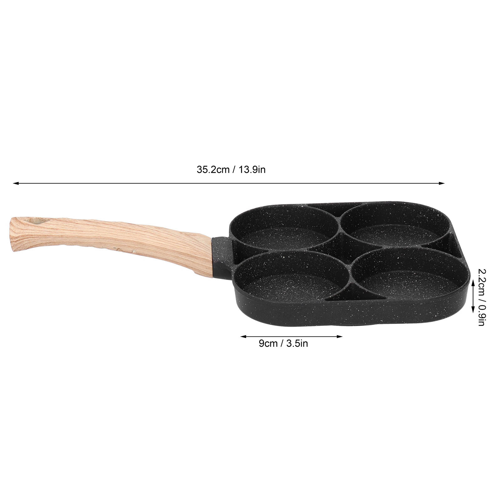 Antihaftbeschichteter 4-loch-topf Zum Kochen Von Eiern, Crêpes Und Anderen Pfannkuchen, Geeignet Für Induktions- Und Gasherde.