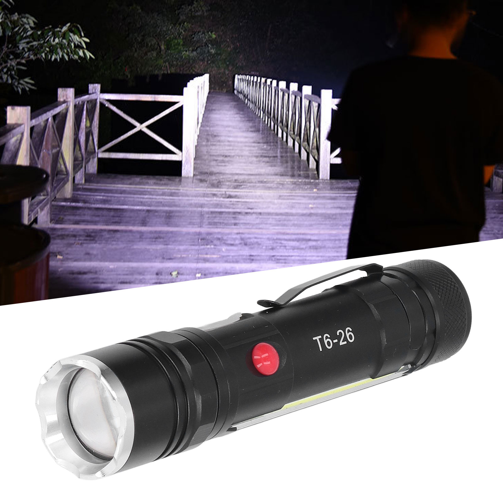 Hochleistungsfähige T6-miniaturtaschenlampe Mit Großem Zoombereich, Multifunktionale Taschenlampe, Usb-aufladbar, Wasserdicht, Magnetisch, Arbeitsleuchte, Wartungsleuchte, Campingleuchte, Zeltleuchte,