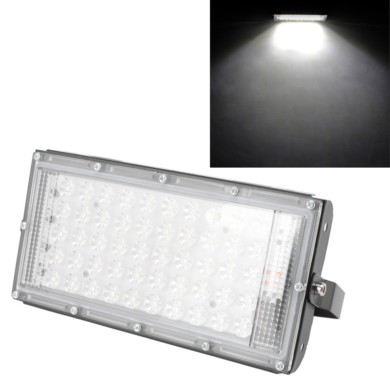 50w Ip66 Wasserdichter Led-fluter, 6000k Weißes Licht, 180° Verstellbarer Betrachtungswinkel, Für Garten, Balkon Oder Terrasse.
