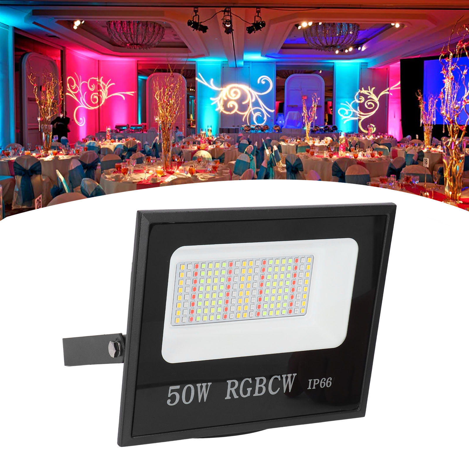 50-w-led-fluter Mit Rgbcw-beleuchtung Für Gärten, Bluetooth-fähig, App-steuerung, Ip66 Wasserdicht, Stimmungsvolle Außenbeleuchtung