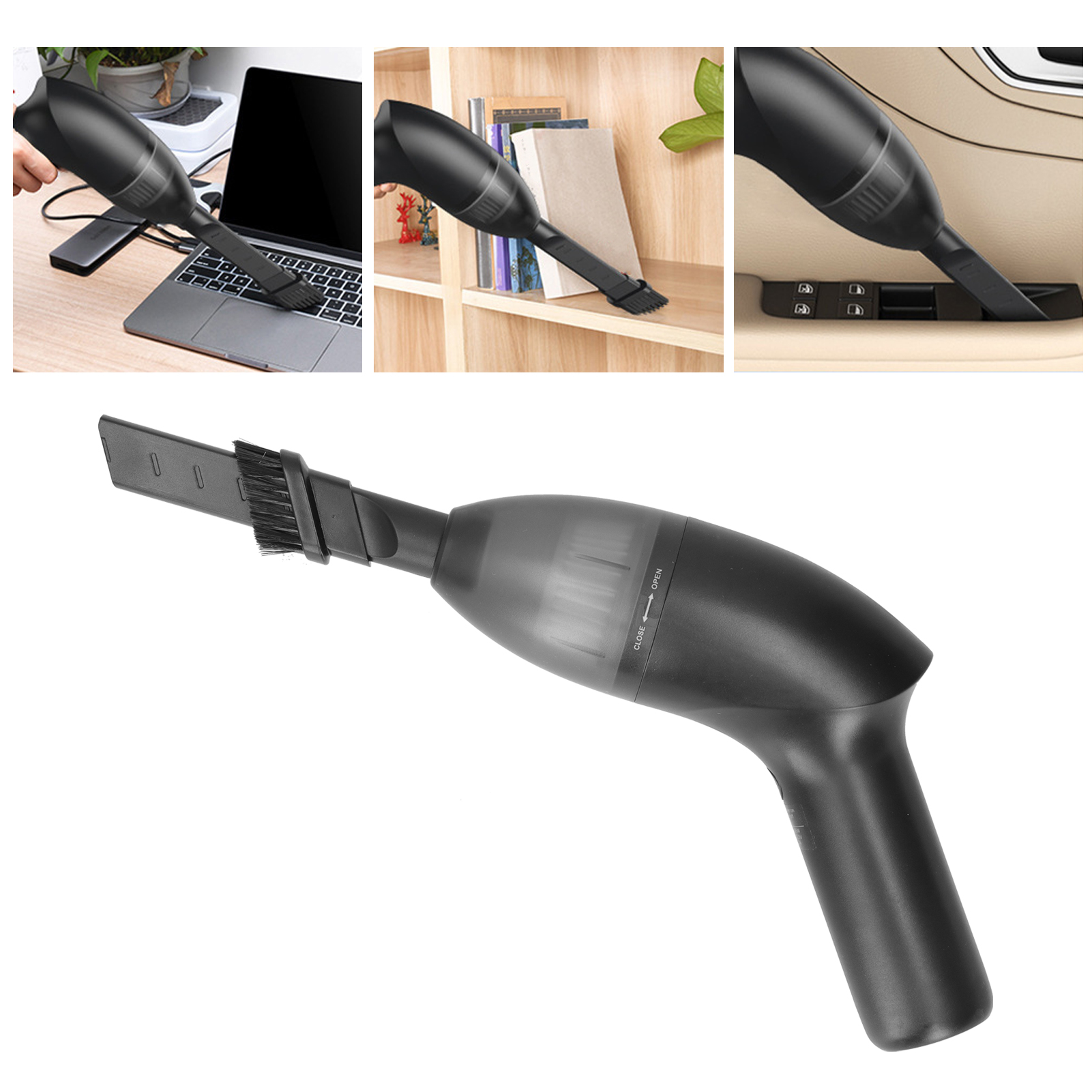Multifunktionaler Mini-stielstaubsauger Mit Starker Saugkraft Für Auto, Regale, Büro