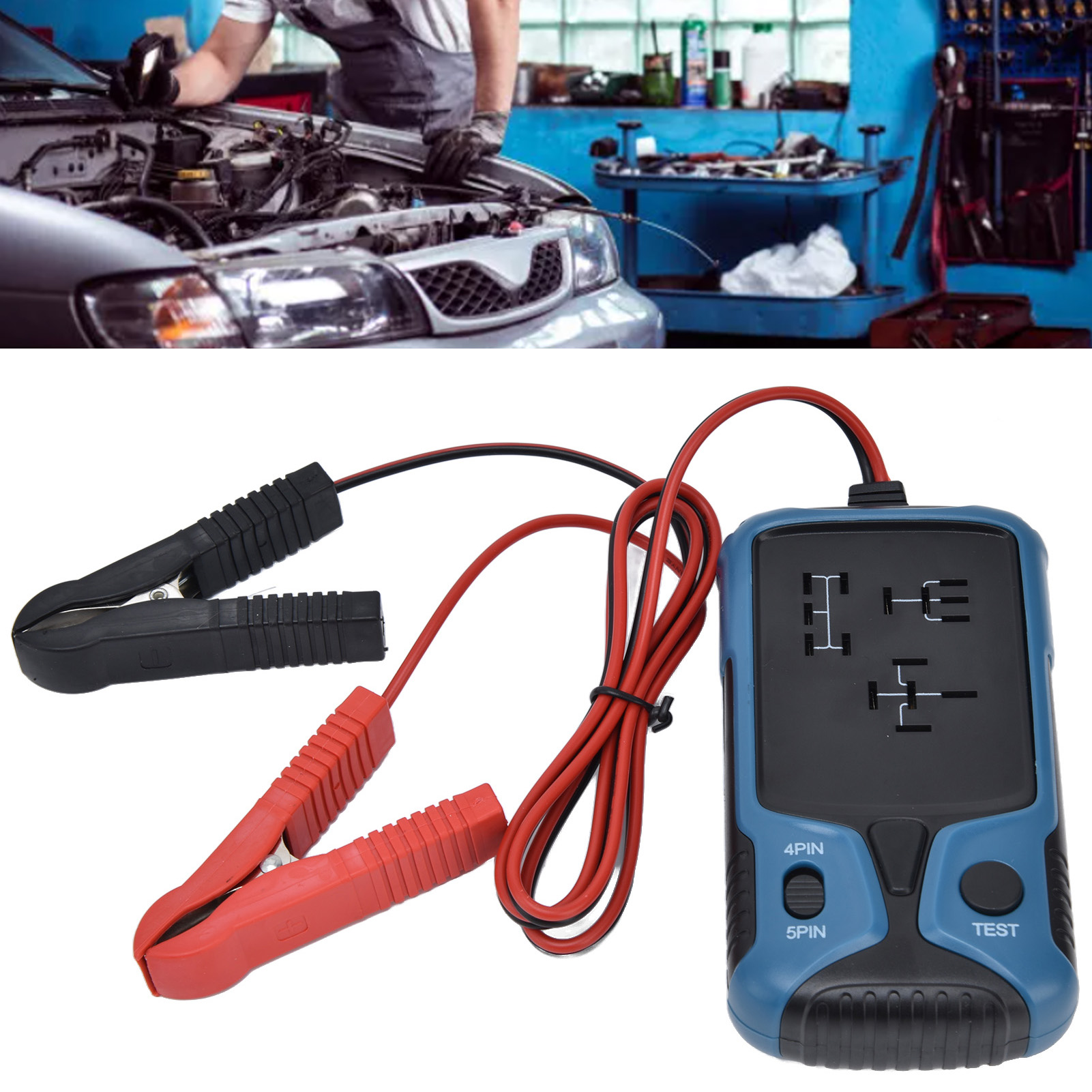 12-v-batterietester, Relaistester, Tragbarer Hochtemperaturtester, Schwarz