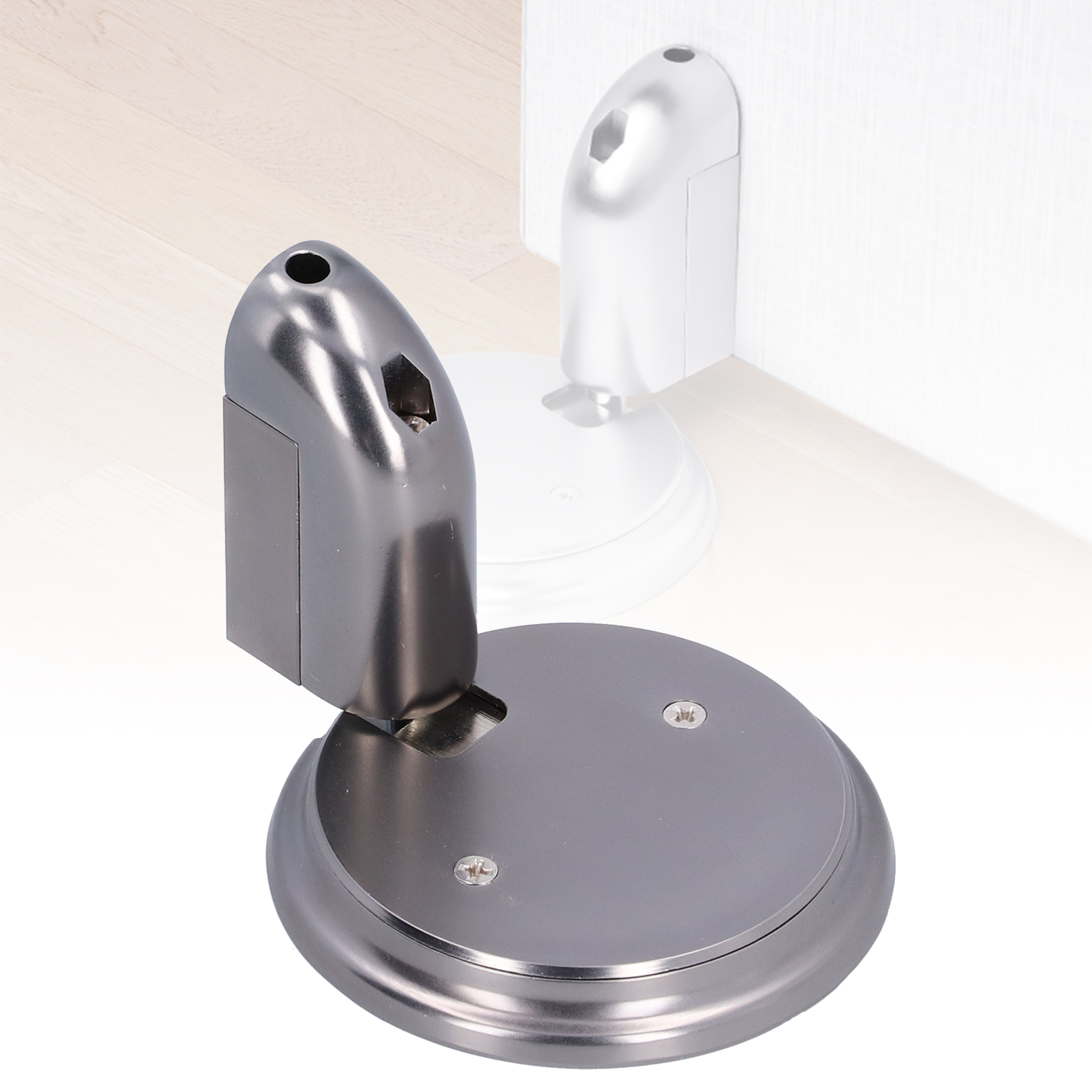 Mechanisch Betätigter Türstopper, Geräuschlos Und Winddicht, Aus Zinklegierung, Befestigungsmaterial.