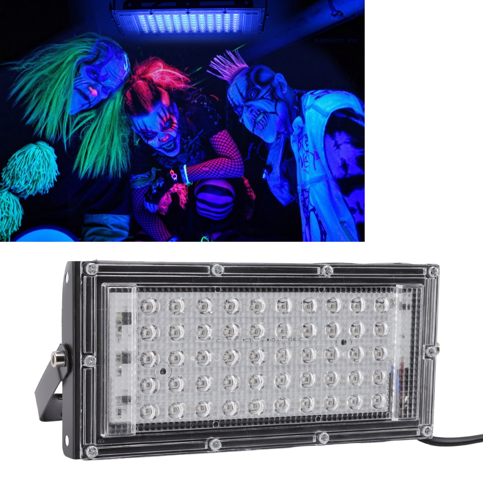 50w Uv-projektor, Uv-klebstoffhärtungslampe, Uv-licht, Uv-stimmungsbeleuchtung Für Halloween, Uv-led-licht.