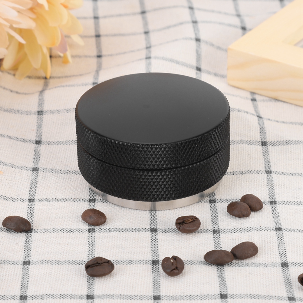 58 Mm Edelstahl-kaffeepresse Mit Rutschfester Oberfläche Für Den Gewerblichen Gebrauch (schwarzer Gewindeboden)