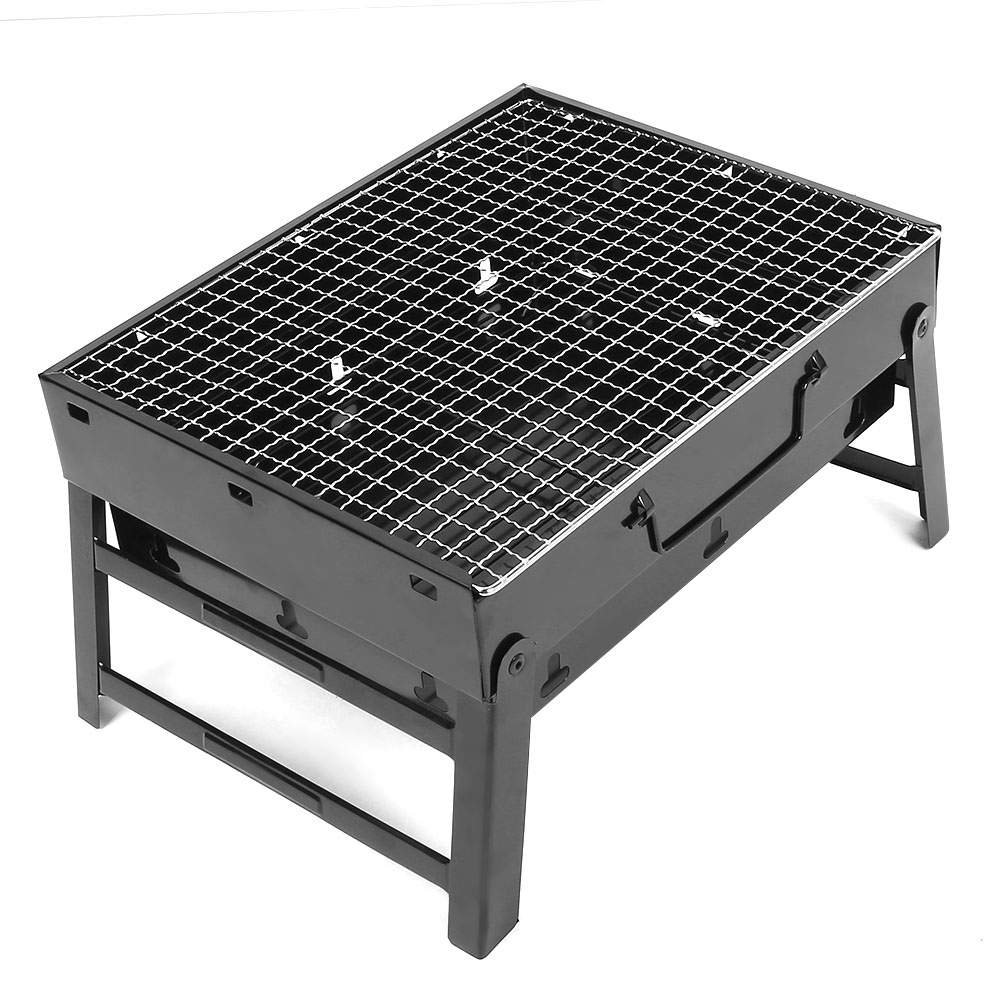 Tragbarer, Faltbarer Edelstahlgrill, Holzkohlegrill Für Camping Und Outdoor-aktivitäten
