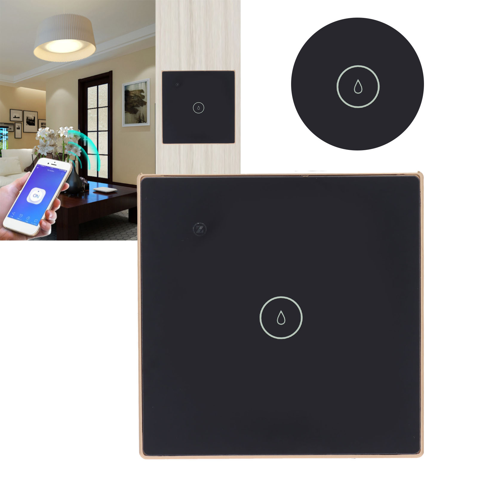 1-poliger 20-a-zigbee-v3.0-funkschalter, Touch-wandpanel, Eu 95–250 V Ac