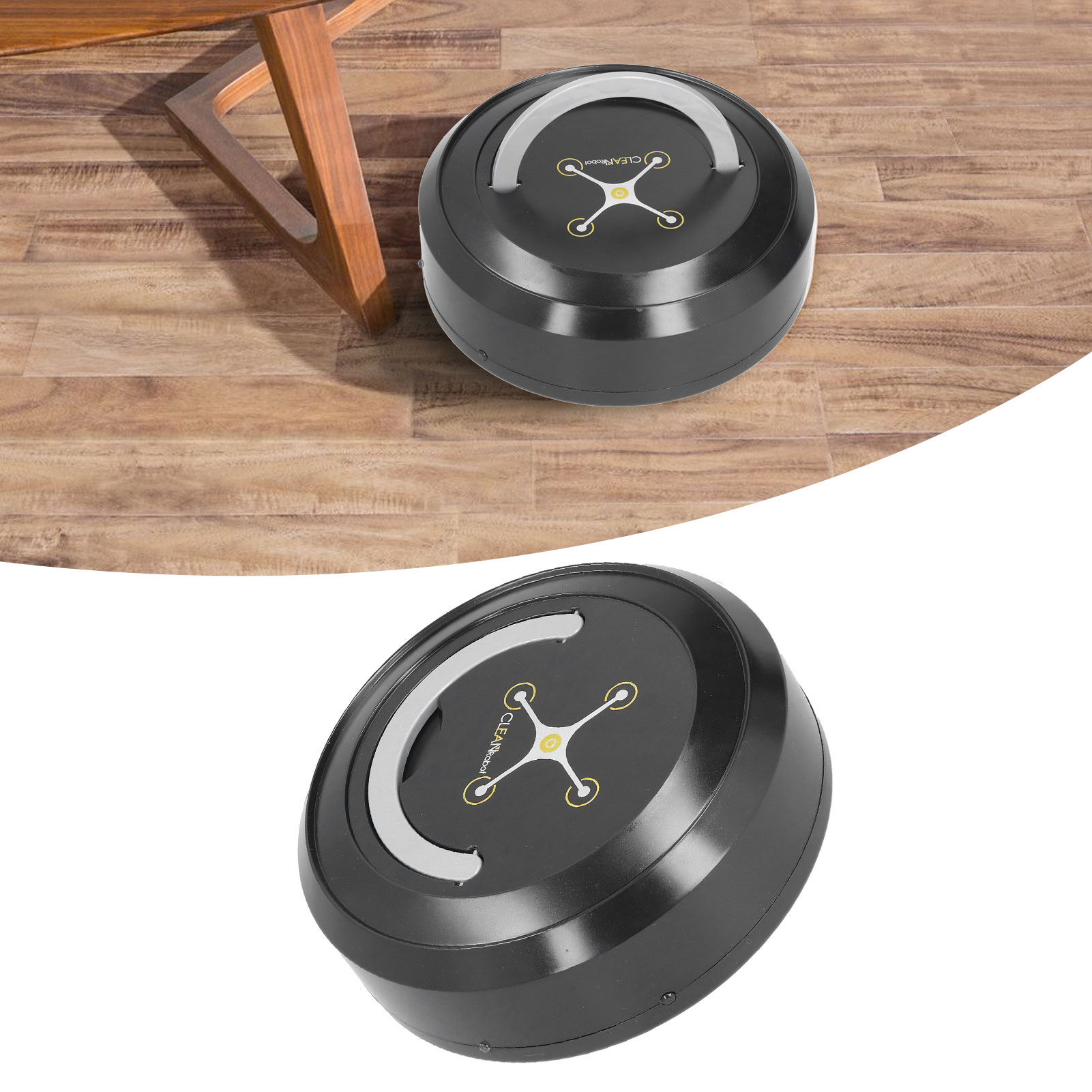 Intelligenter Saugroboter, Wiederaufladbar Über Usb, Ideal Für Zuhause Und Wohnzimmer (schwarz)