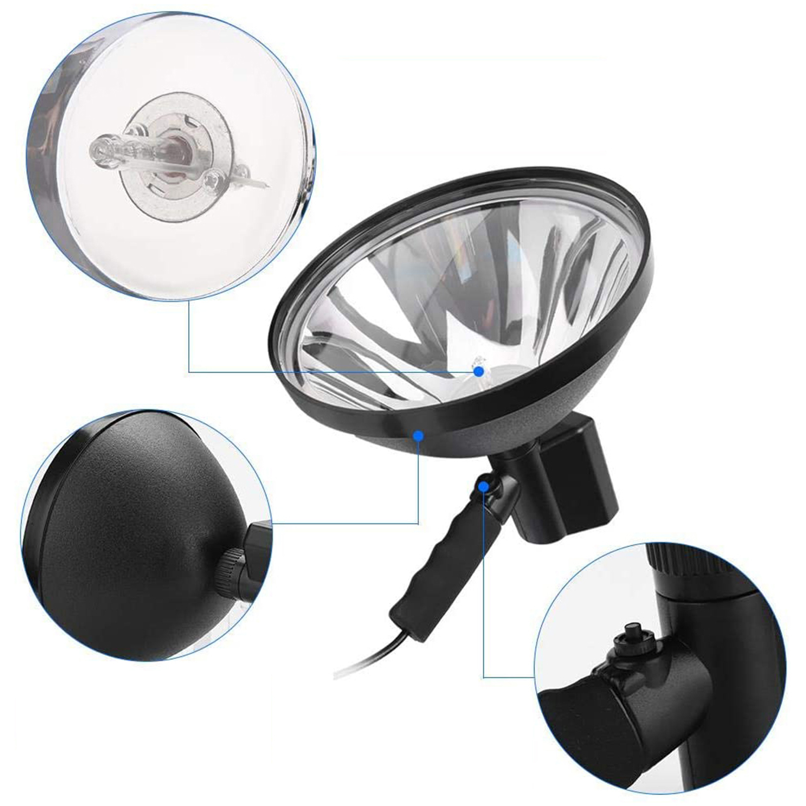 100-watt-tragbare Hid-taschenlampe, Arbeitsleuchte Für Jagd, Camping, Angeln Und Bootfahren.