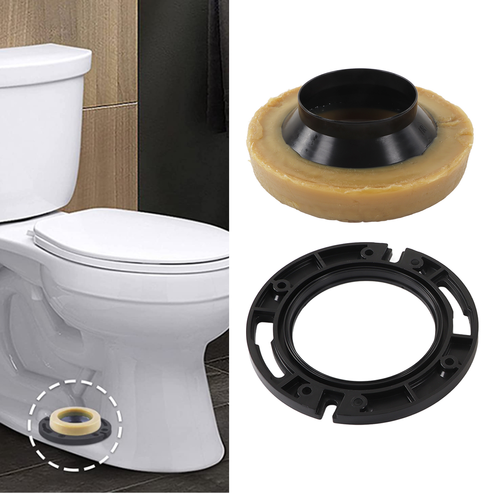 Geruchsdichter Abflussflansch Für Toiletten, Dichtungszubehör Für Toiletten, Ankerbolzen, Zubehör Für Die Toiletteninstallation