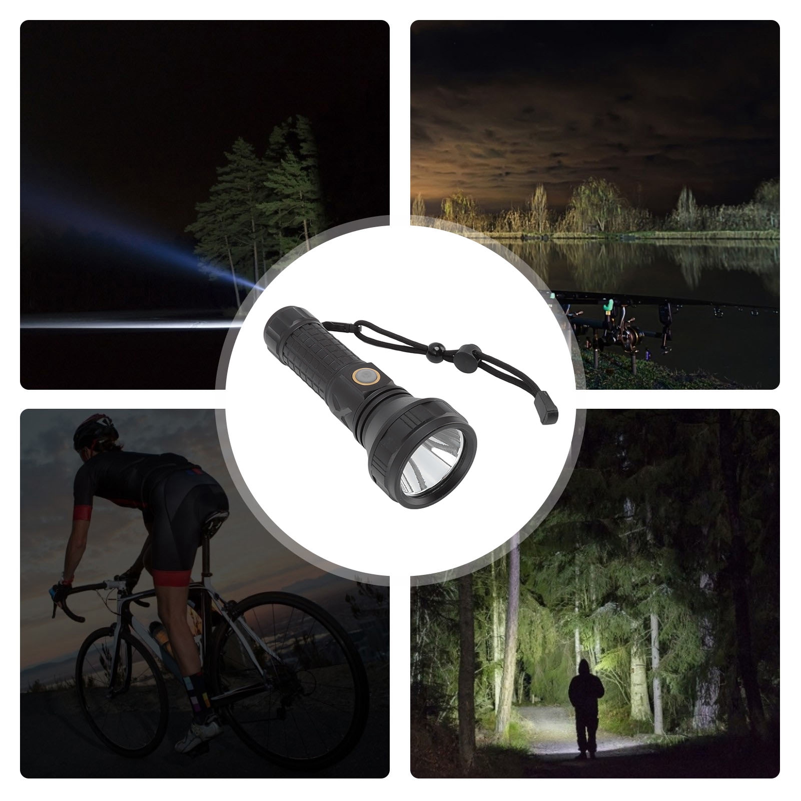 Die Sst40 Ist Eine Hochleistungs-taschenlampe Mit Großer Reichweite Aus Aluminiumlegierung, 8000 Lm, Drei Leuchtmodi, Wasserdicht Und Ideal Für Outdoor-aktivitäten, Abenteuer, Reisen, Wandern, Camping