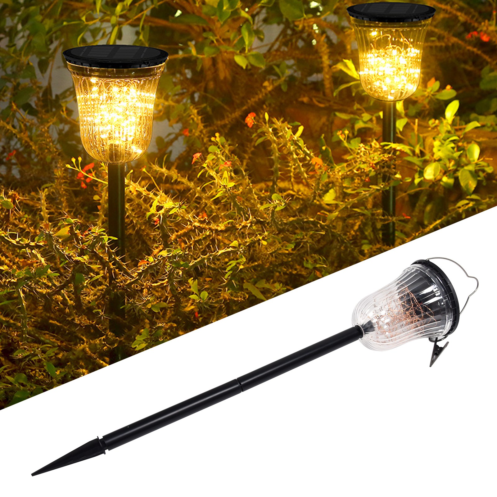 Led-solar-gartenleuchte Mit 3 Beleuchtungsmodi Für Terrasse Und Garten, Warmes Licht, Ideal Zur Dekoration Ihrer Terrasse Oder Ihres Gartens.