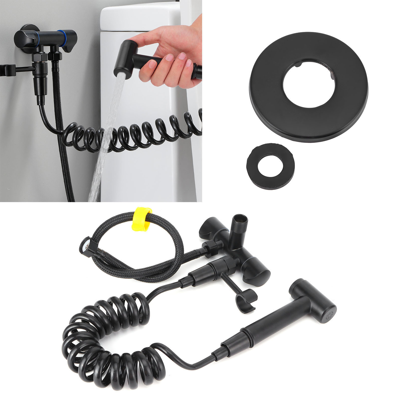 Hochdruck-bidet-duschkopf G1/2, Edelstahl-eckventil Mit 1 Einlass Und 2 Auslässen, Badaccessoires