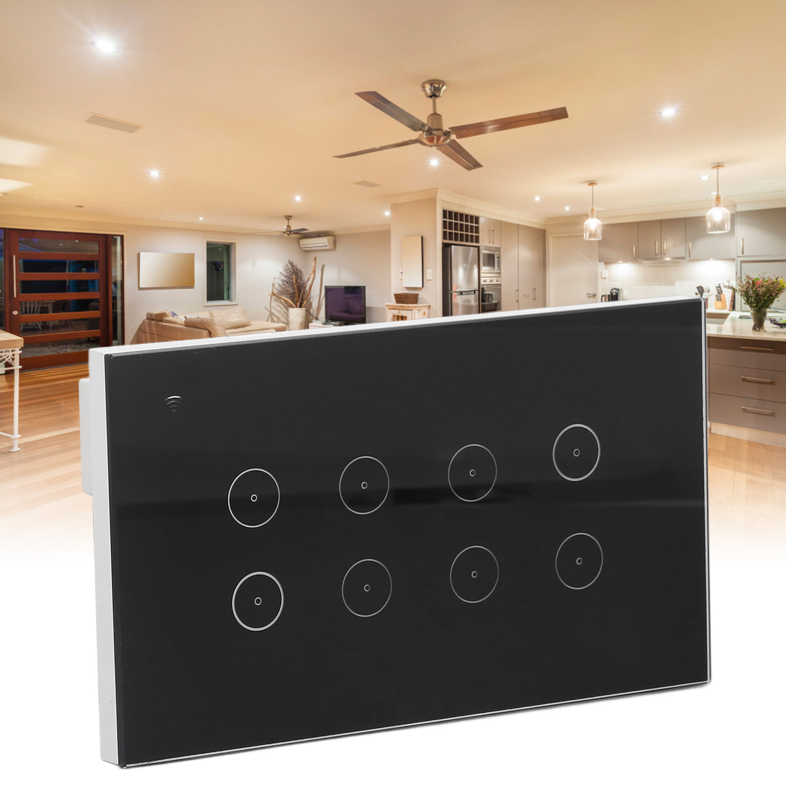 Hotel- Und Apartmentschalter (95–250 V Ac): Tuya Smart 147, Großes Bedienfeld, 8 Kanäle, Wlan-fernbedienung, Touch-schalter