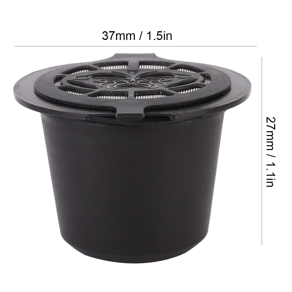 Packung Mit 3 Wiederverwendbaren Kaffeekapseln Für Den Heimgebrauch, Kompatibel Mit Nespresso-maschinen (schwarz)