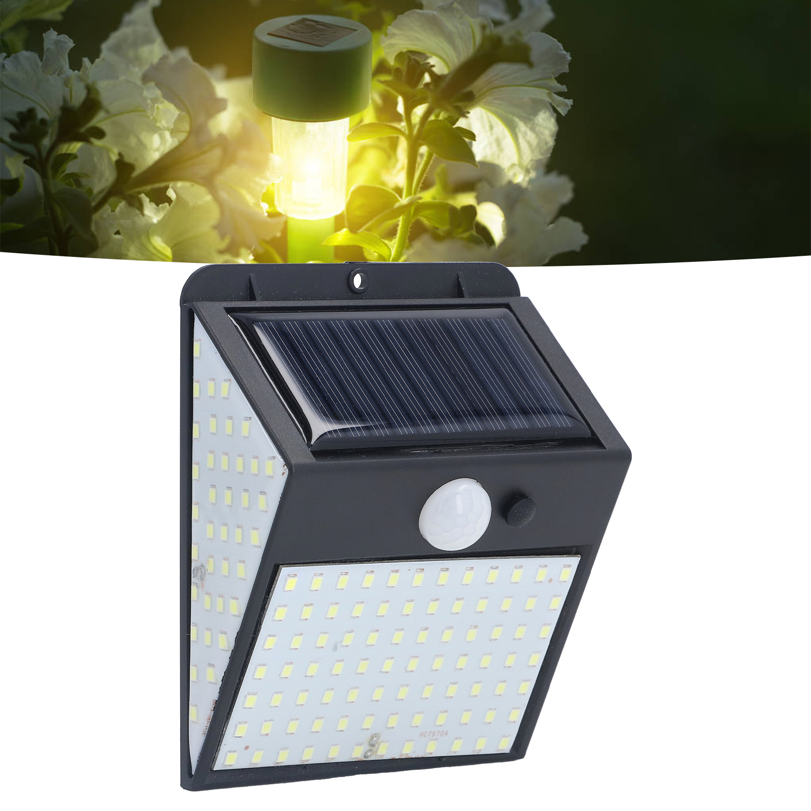 Solarbetriebene Led-bewegungsmelderleuchte Für Innenhöfe, Gärten Und Wohnhäuser Solar-wandleuchte Mit Hohem Lichtstrom.