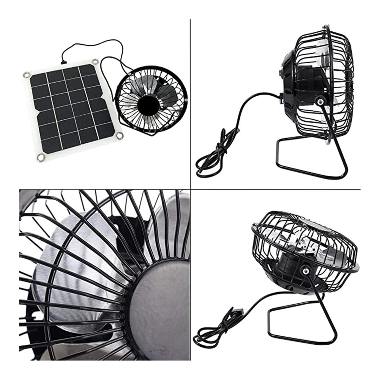 6w 5v Solar-autolüfter Mit Solarpanel – Belüftung Und Kühlung