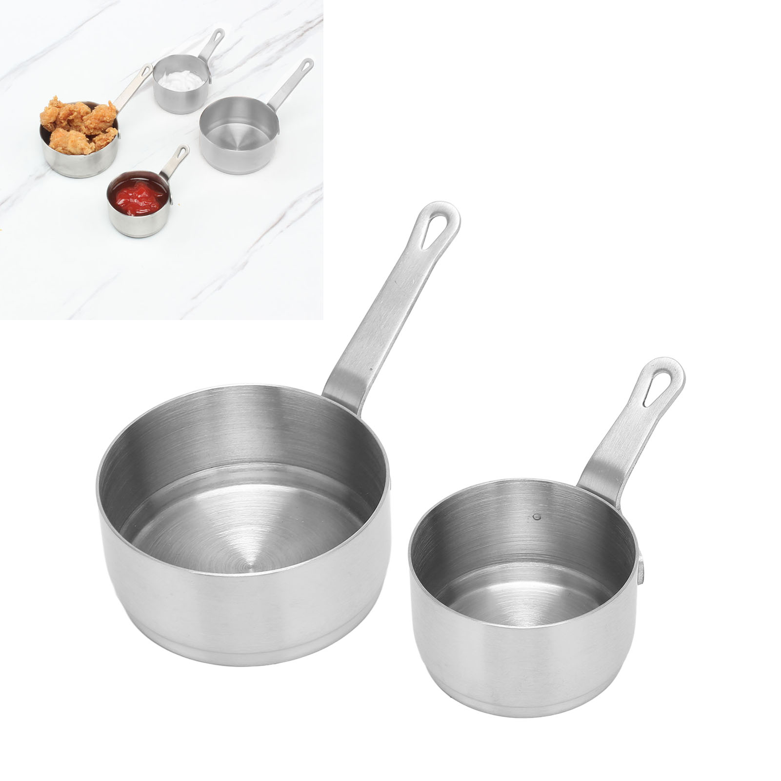 Saucenschüssel Aus Edelstahl 304 – Amerikanischer Stil – Steaksoße Mit Schwarzem Pfeffer – Koreanischer Stil – Mit Griff