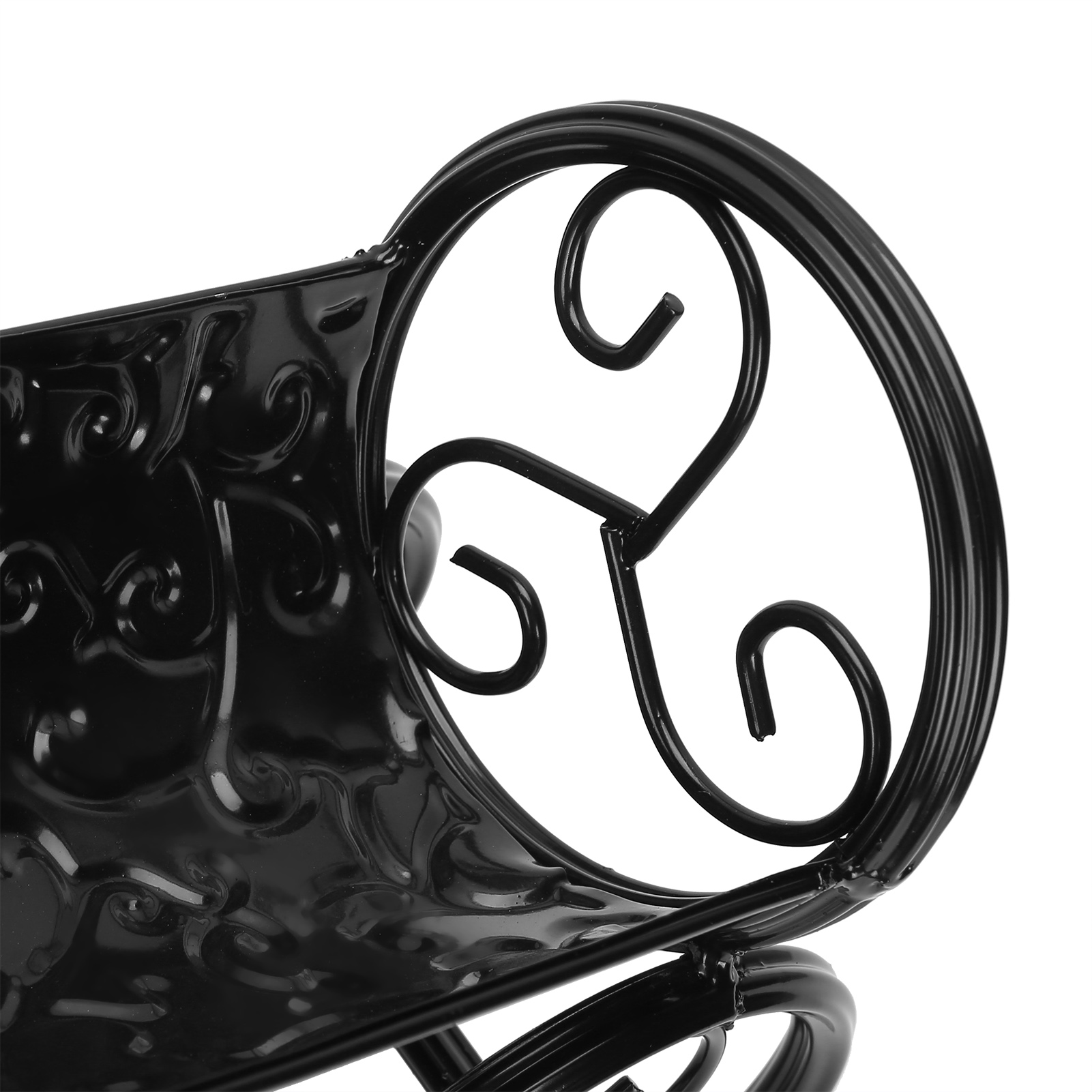 Flaschenständer Aus Schmiedeeisen In Form Eines Dreirads, Barständers Oder Wohnaccessoires, Schwarz