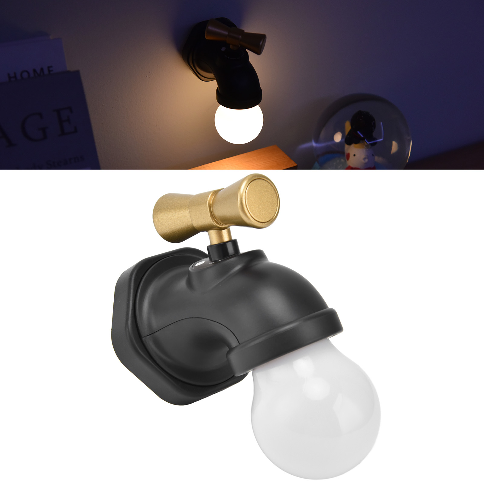 Led-nachtlicht Für Wasserhähne, Usb-aufladbar, Sprachgesteuert, Nachttischlampe, Led-wandleuchte Für Flur/eingang/treppenhaus.