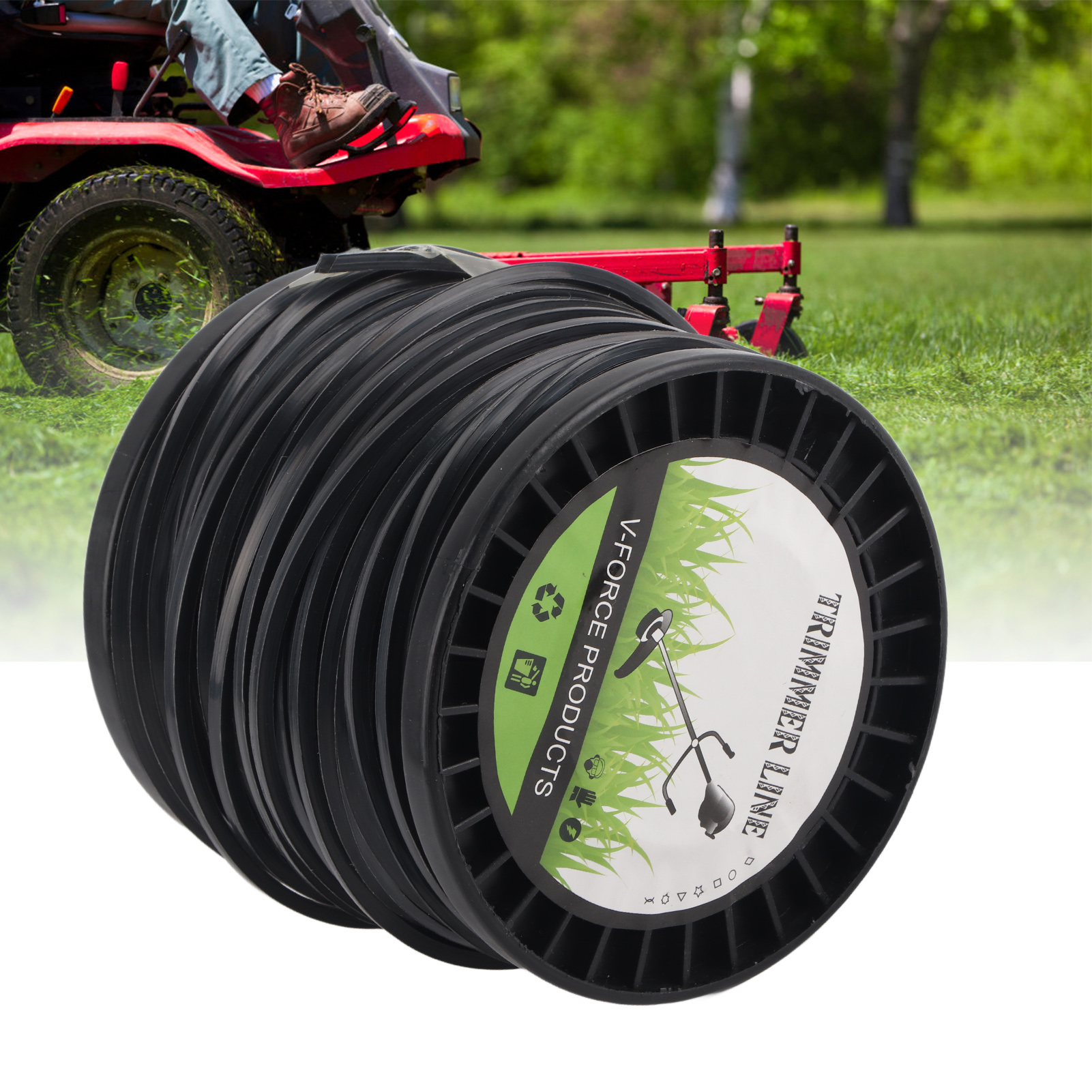 Geeignet Für Husqvarna Trimmerfaden, 3,3 Mm Vierkantspule, Schwarz, 50 M X 50 M