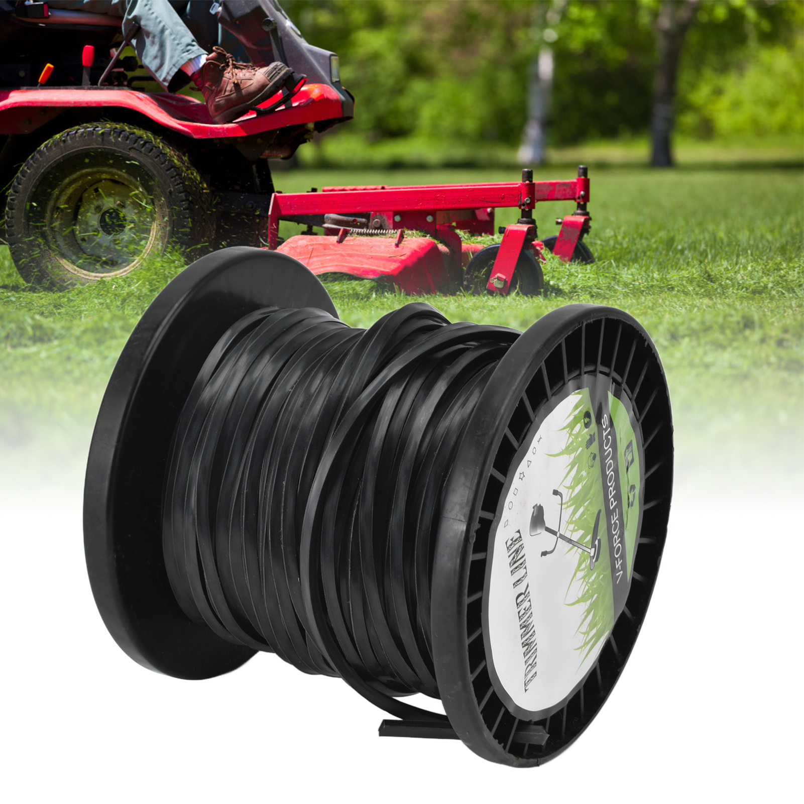 Schwarze Trimmerfadenspule (3,3 Mm Vierkant), Kompatibel Mit Husqvarna Rasenmähern. Länge: 30 M.