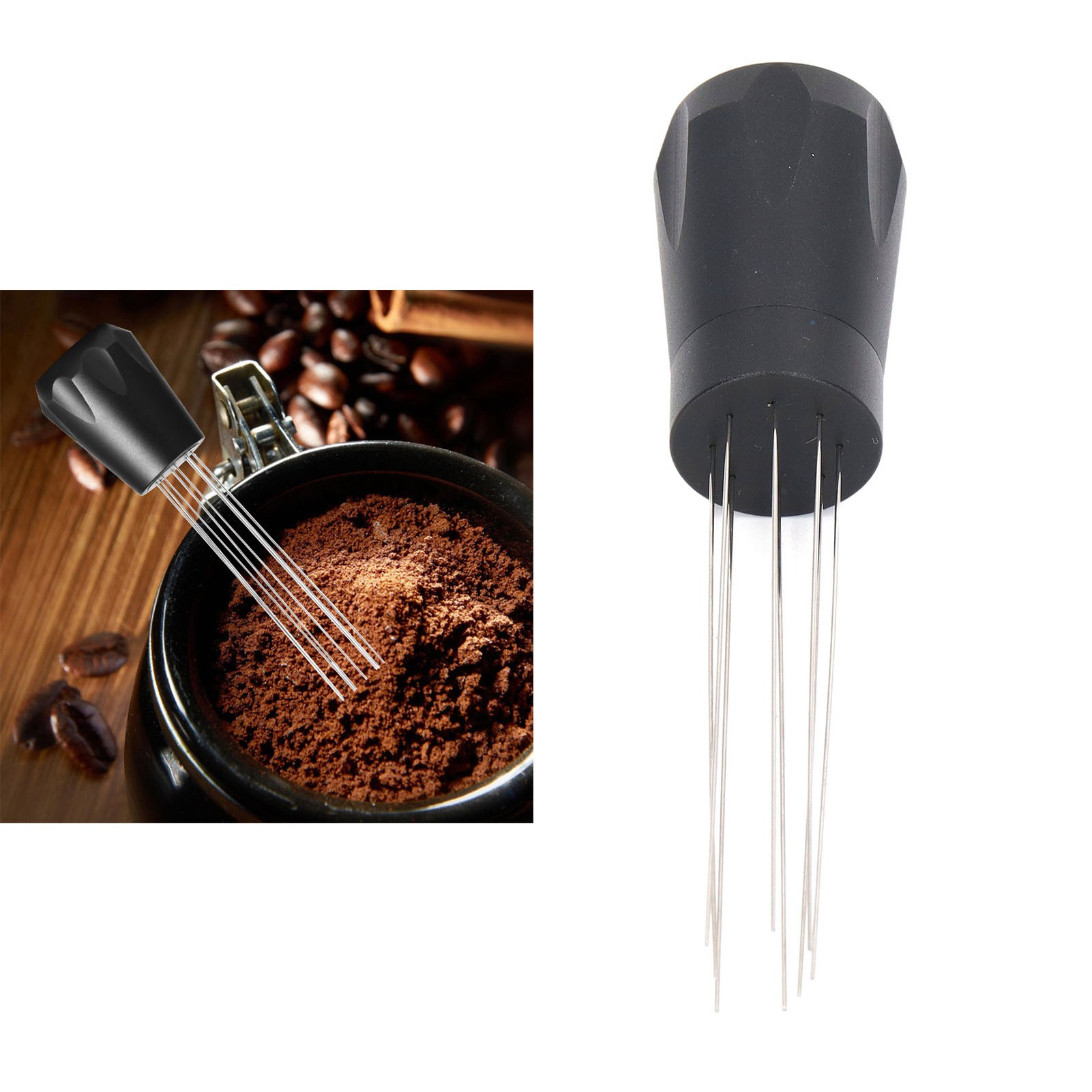 Kaffeepulverspender, Zubehör Für Espressomaschinen Aus Edelstahl, Pulververteiler, Nadelspender Für Schwarzes Kaffeepulver