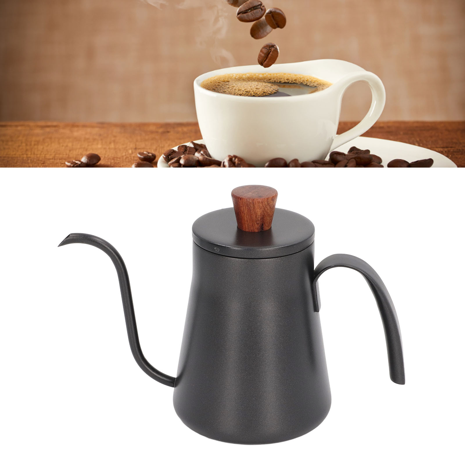 400-ml-filterkaffeemaschine Aus Edelstahl Mit Dünnem Ausguss Und Deckel