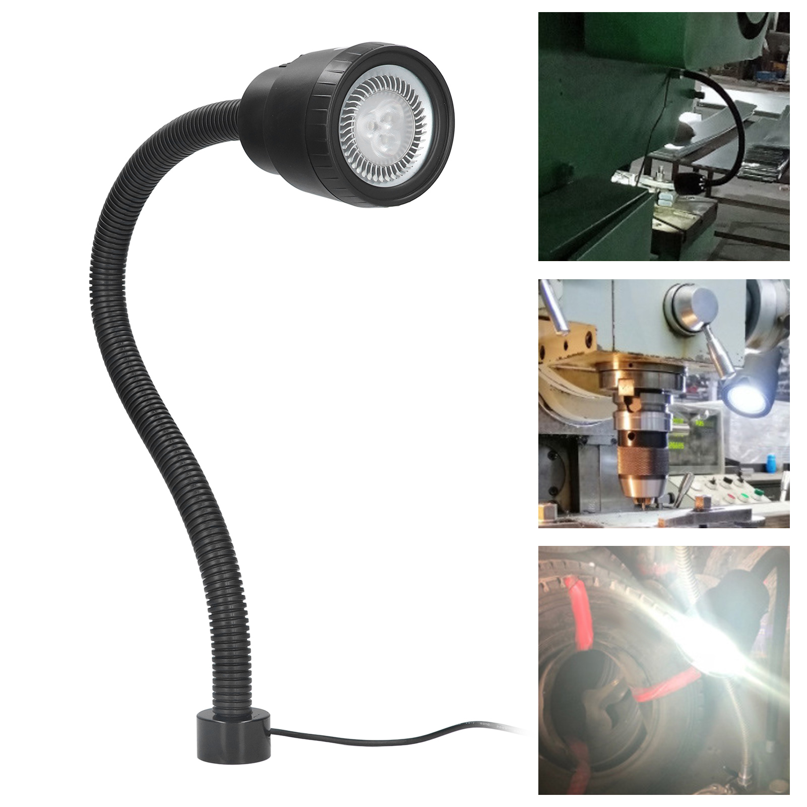 3-w-led-arbeitsleuchte Für Werkzeugmaschinen, Mit Starkem Magnetfuß, Universelle Flexible Lampe Für Drehmaschinen, 24 V